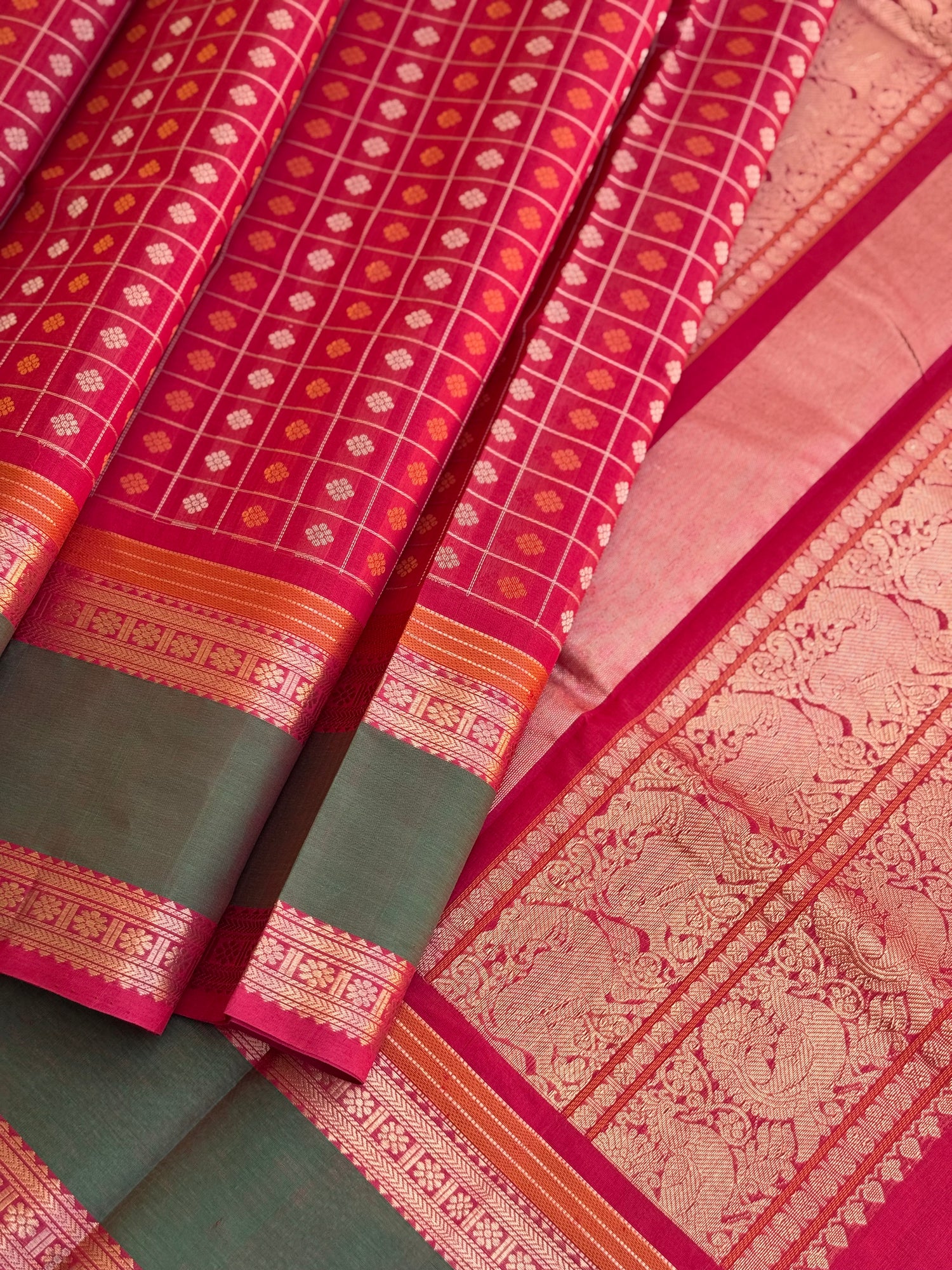 1000 buttas Kanchi silk cotton saree