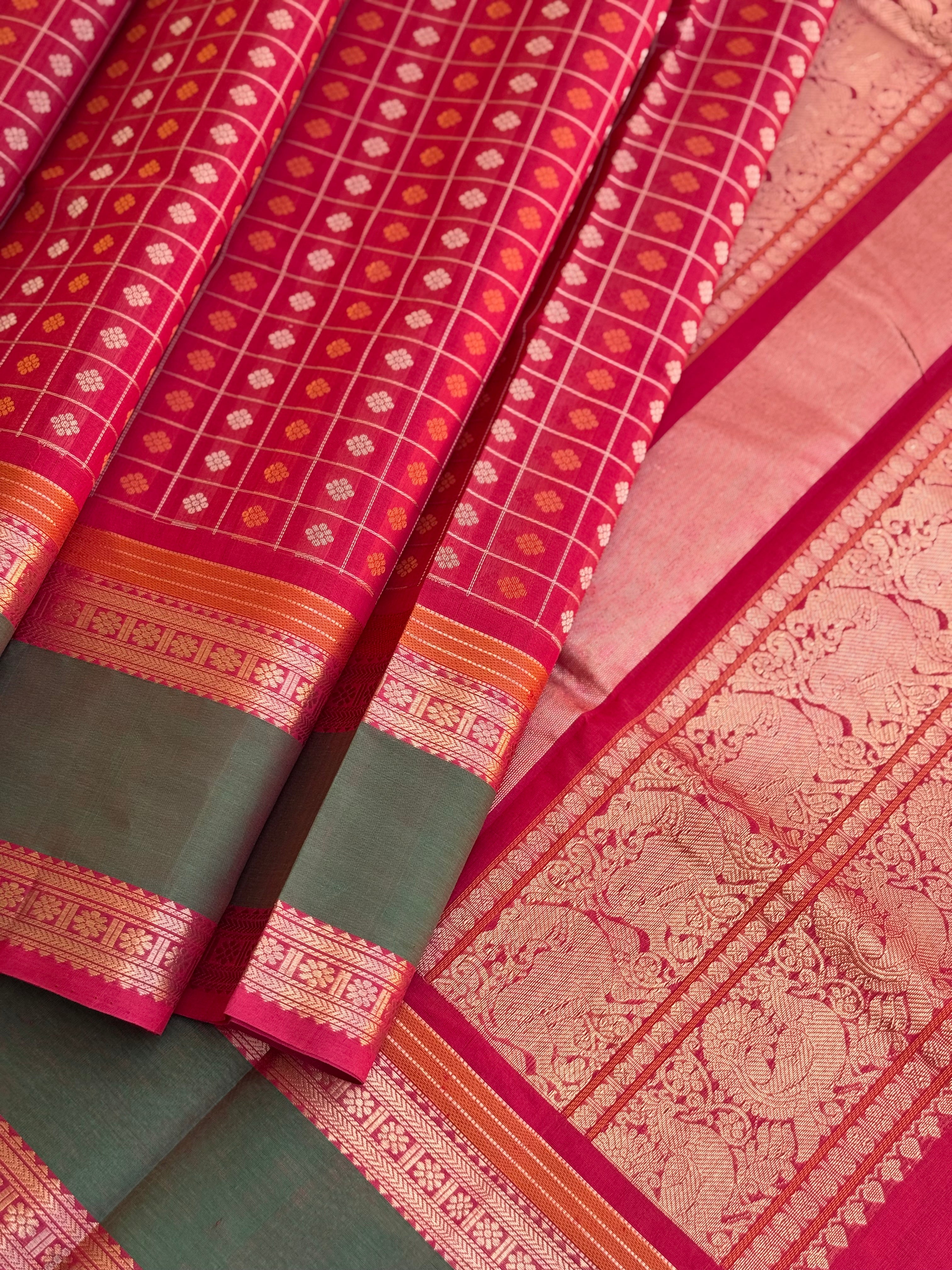 1000 buttas Kanchi silk cotton saree