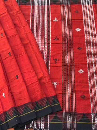 Organic tussar by cotton kotpad Odisha weave saree
