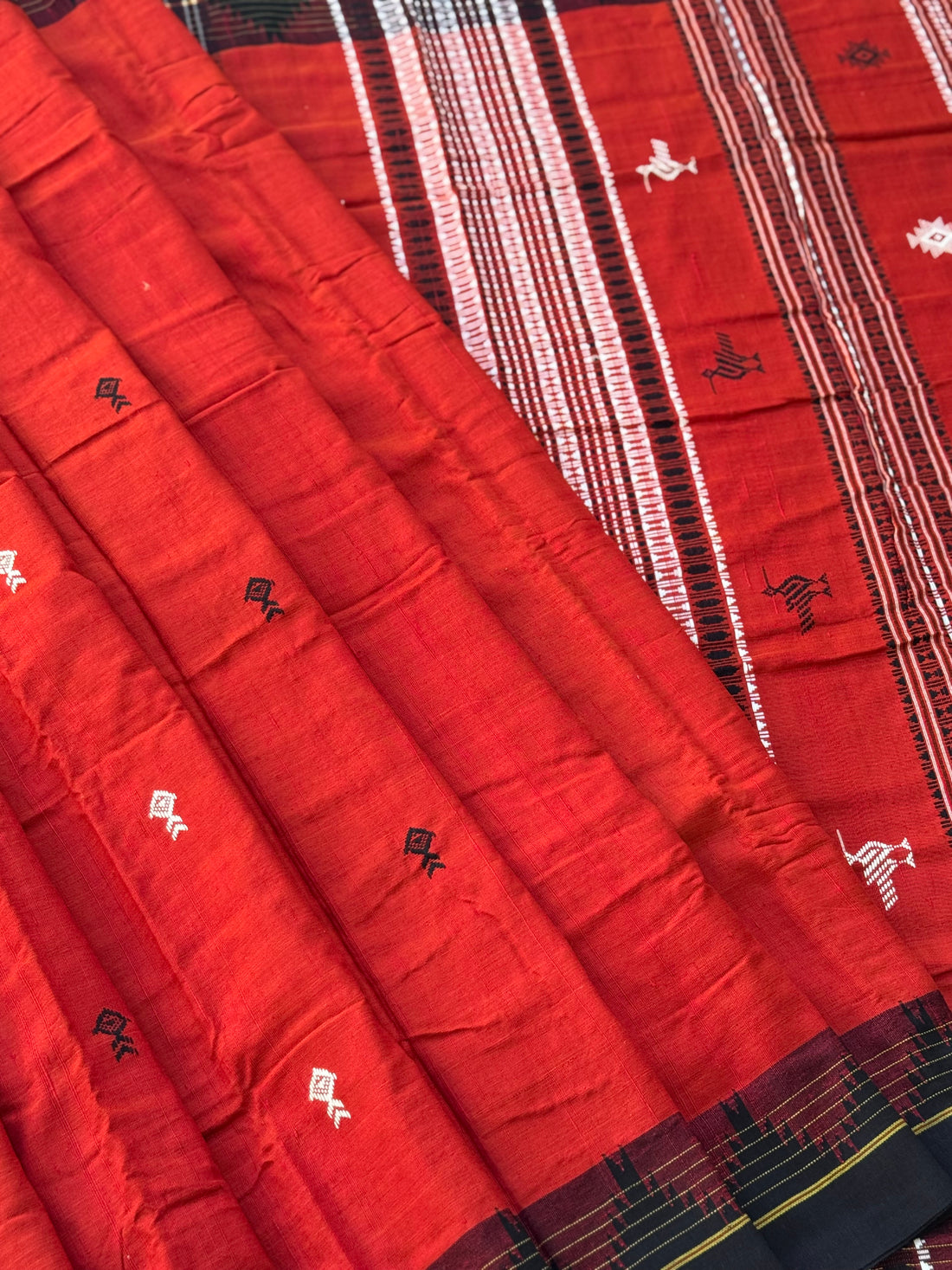 Organic tussar by cotton kotpad Odisha weave saree