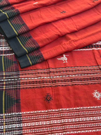 Organic tussar by cotton kotpad Odisha weave saree