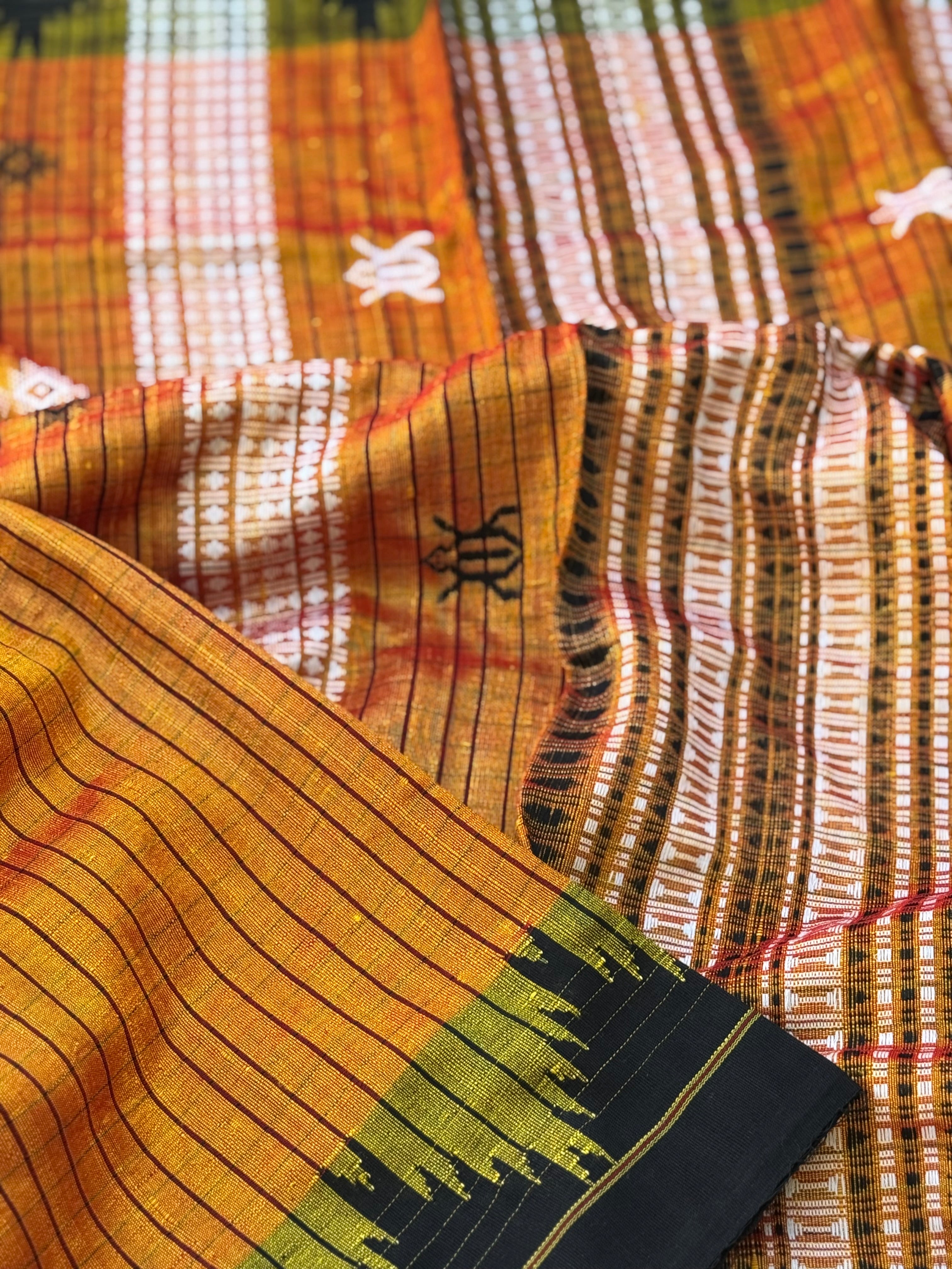 Organic tussar by cotton kotpad Odisha weave saree