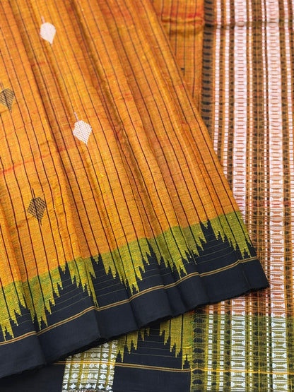 Organic tussar by cotton kotpad Odisha weave saree