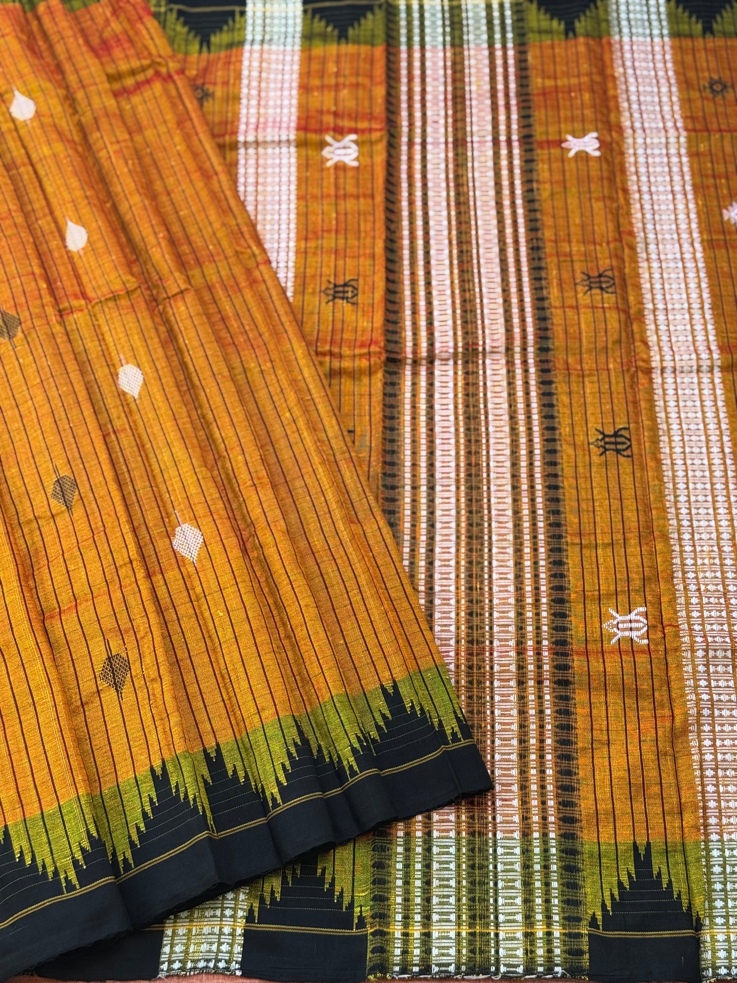 Organic tussar by cotton kotpad Odisha weave saree