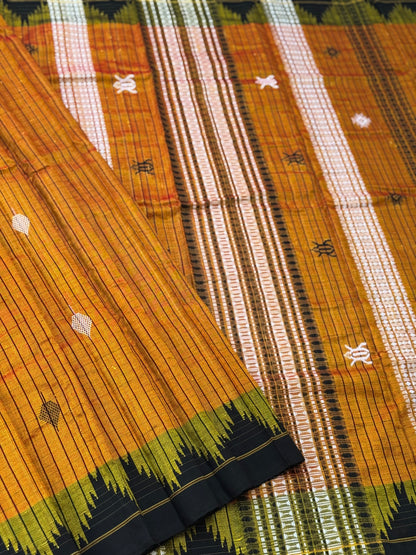 Organic tussar by cotton kotpad Odisha weave saree