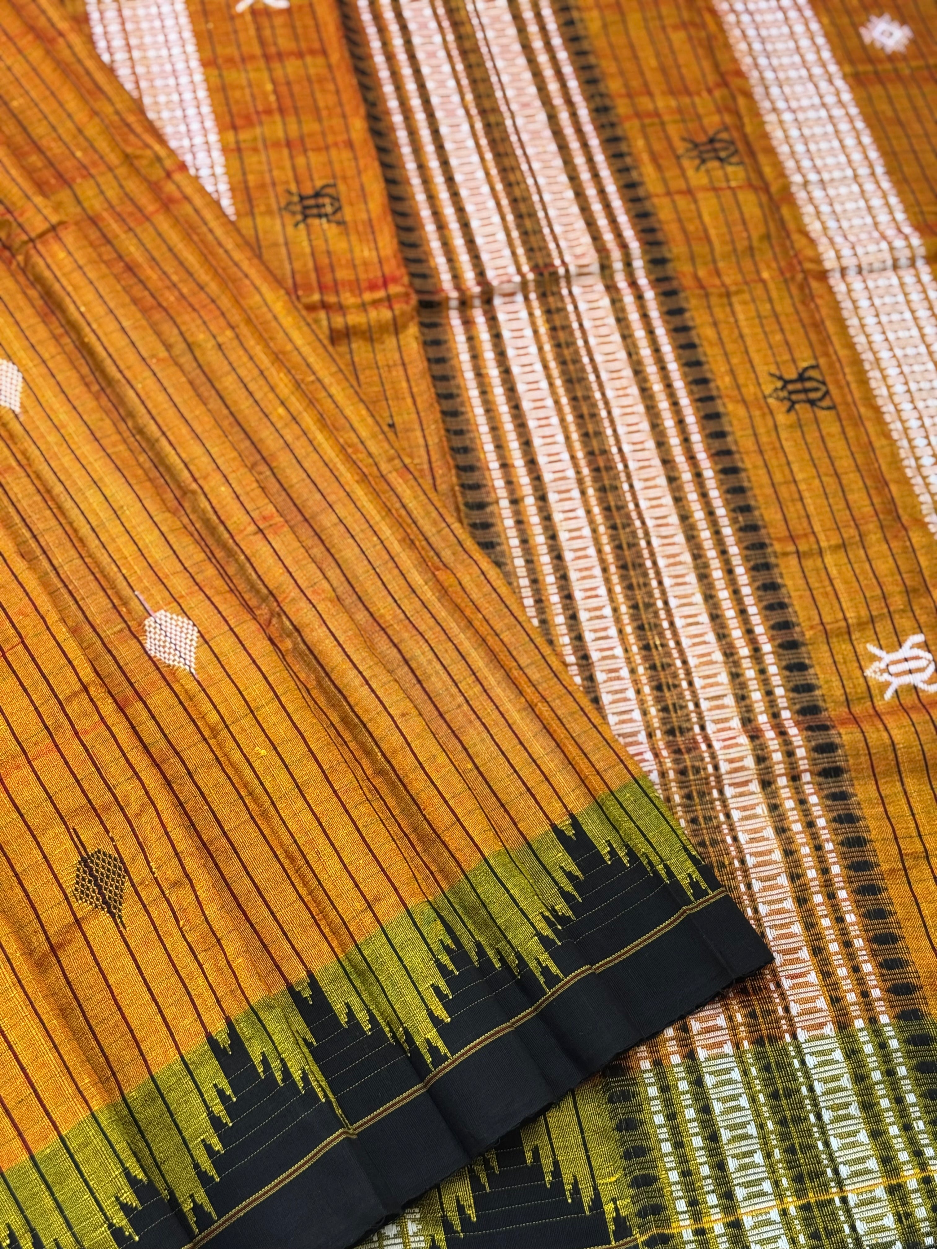 Organic tussar by cotton kotpad Odisha weave saree