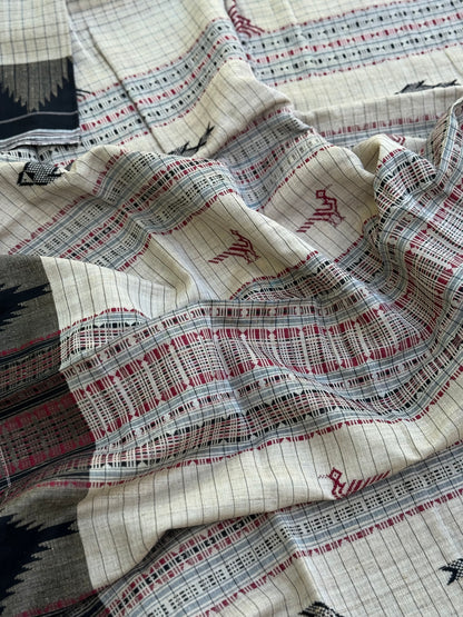 Organic tussar by cotton kotpad Odisha weave saree