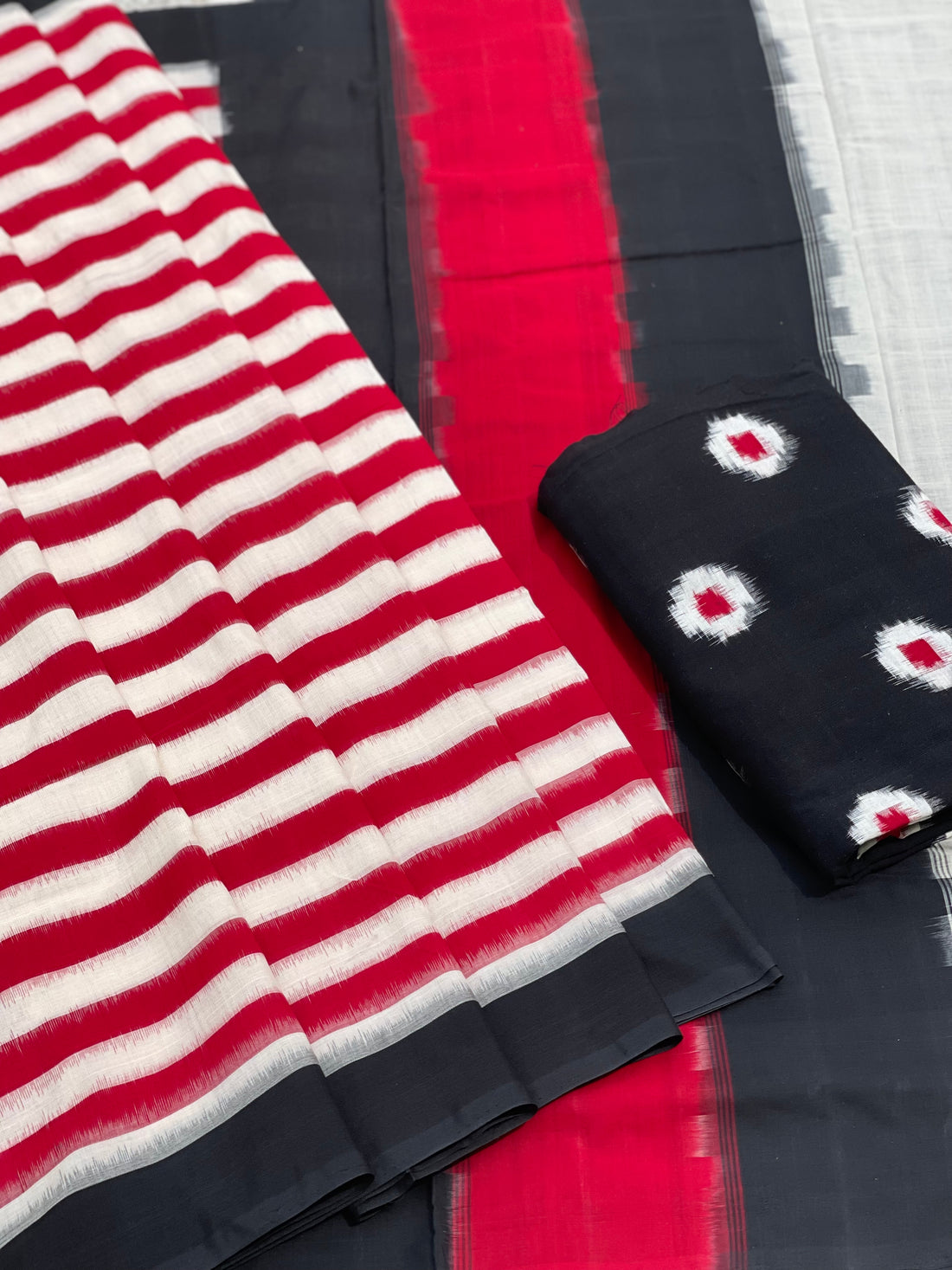 Double Ikkat Cotton Saree