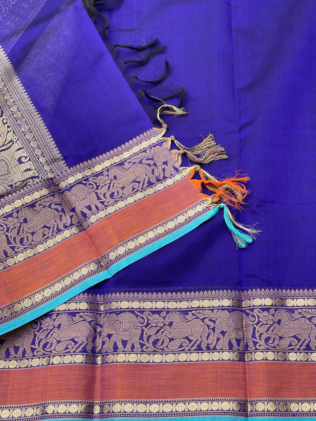 Royal Blue Kanchi Silk Cotton Saree