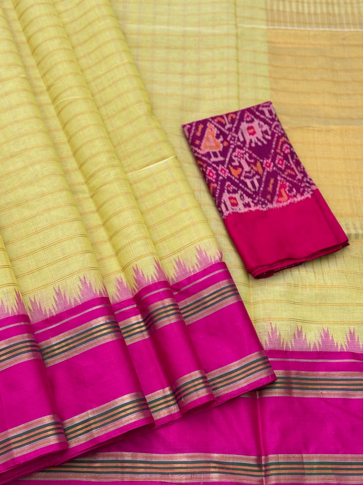 Handspun and handwoven ponduru Khadhi jamdani cotton saree
