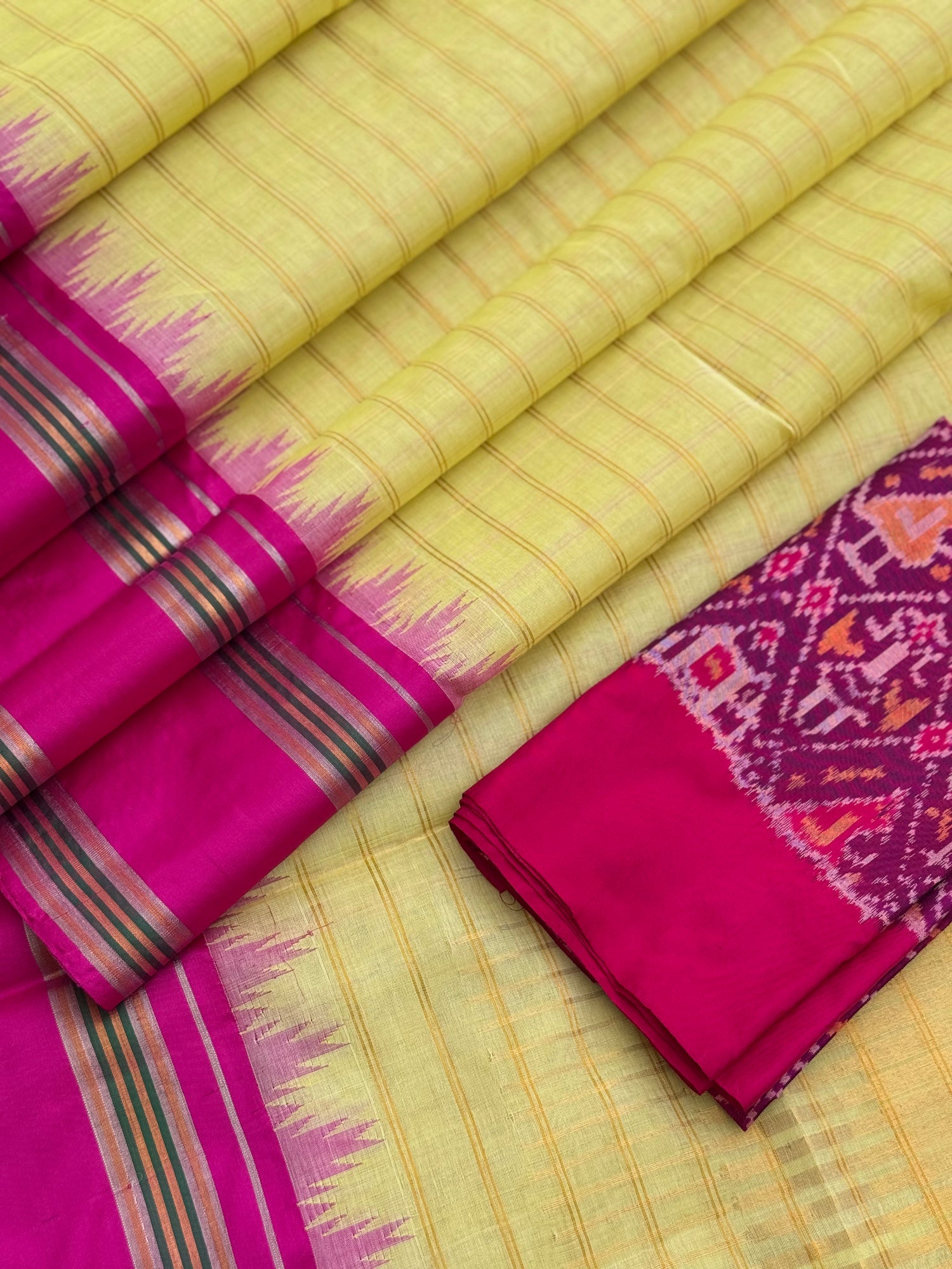 Handspun and handwoven ponduru Khadhi jamdani cotton saree