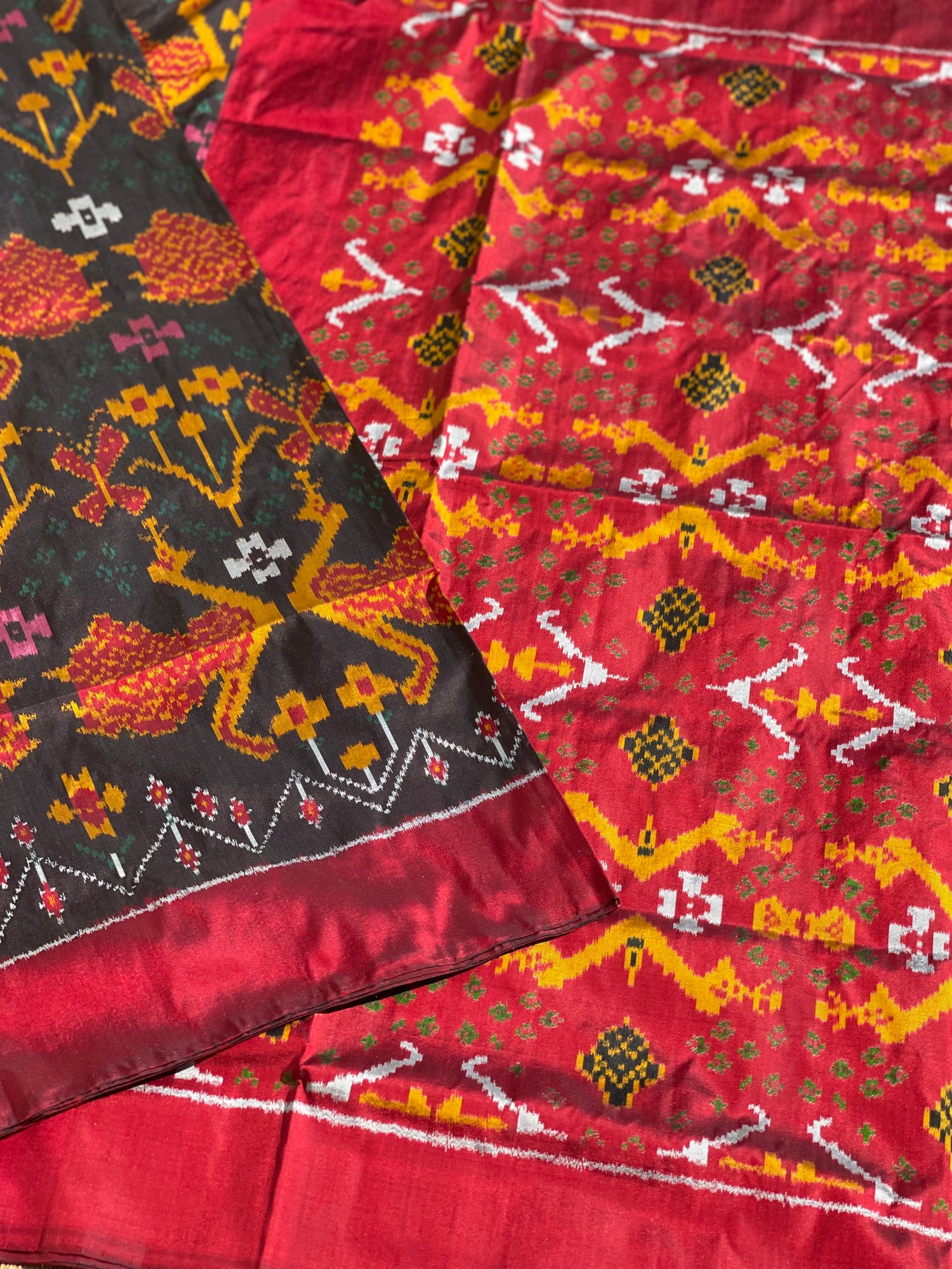 NARUVI - A Cambodian Inspired silk ikkat saree, a vintage museum piece archive from south east Asia