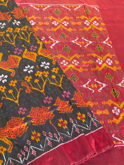 NARUVI - A Cambodian Inspired silk ikkat saree, a vintage museum piece archive from south east Asia