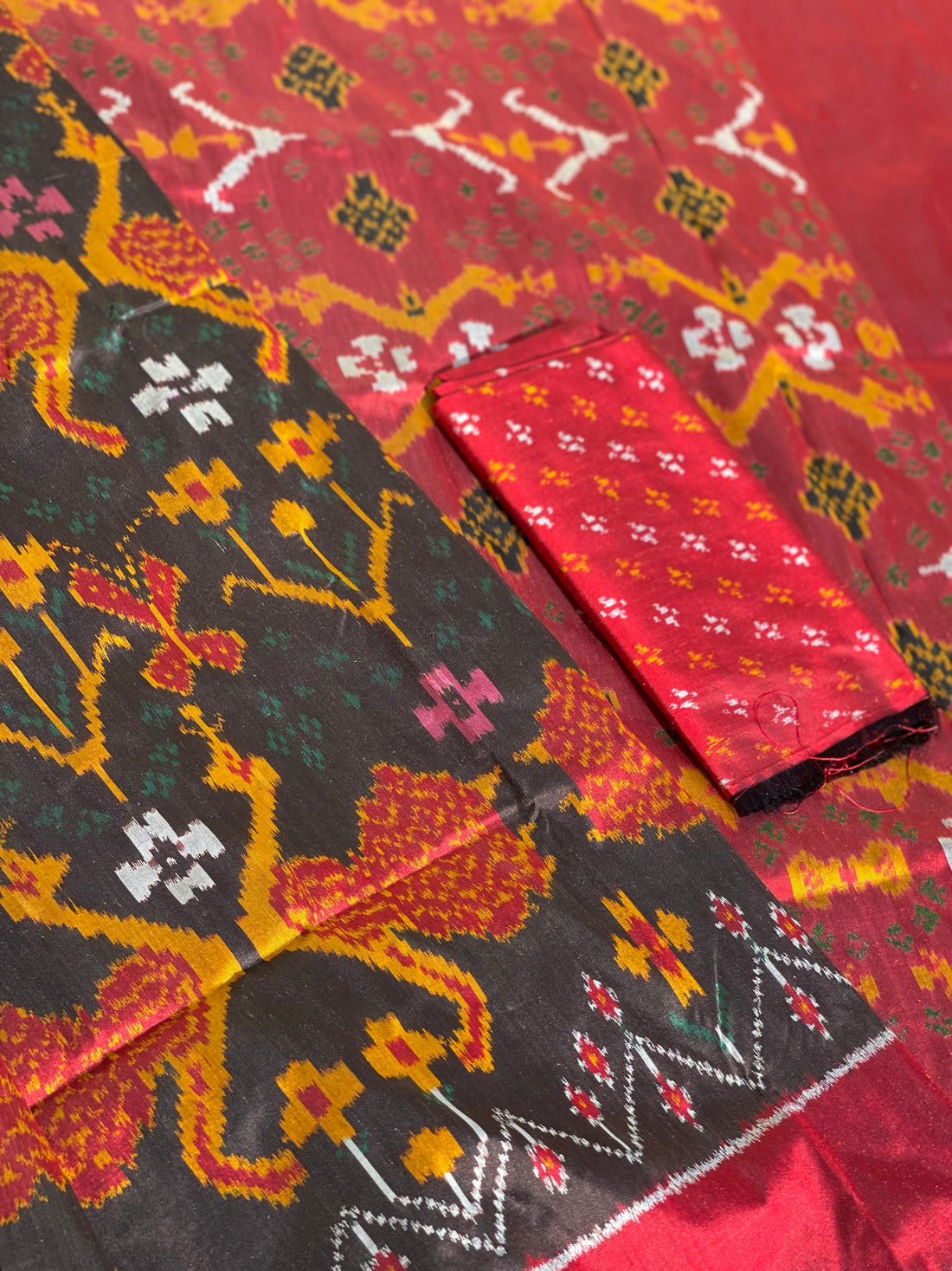NARUVI - A Cambodian Inspired silk ikkat saree, a vintage museum piece archive from south east Asia
