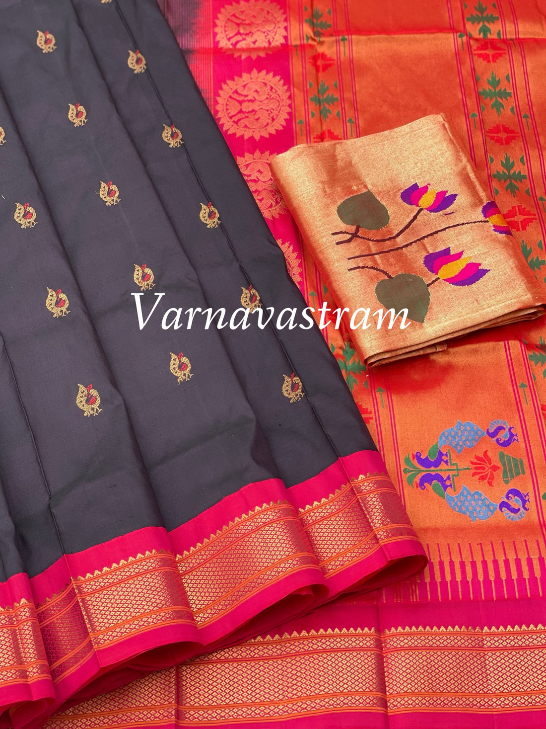 Maharani Paithani Silk saree with meenakari work