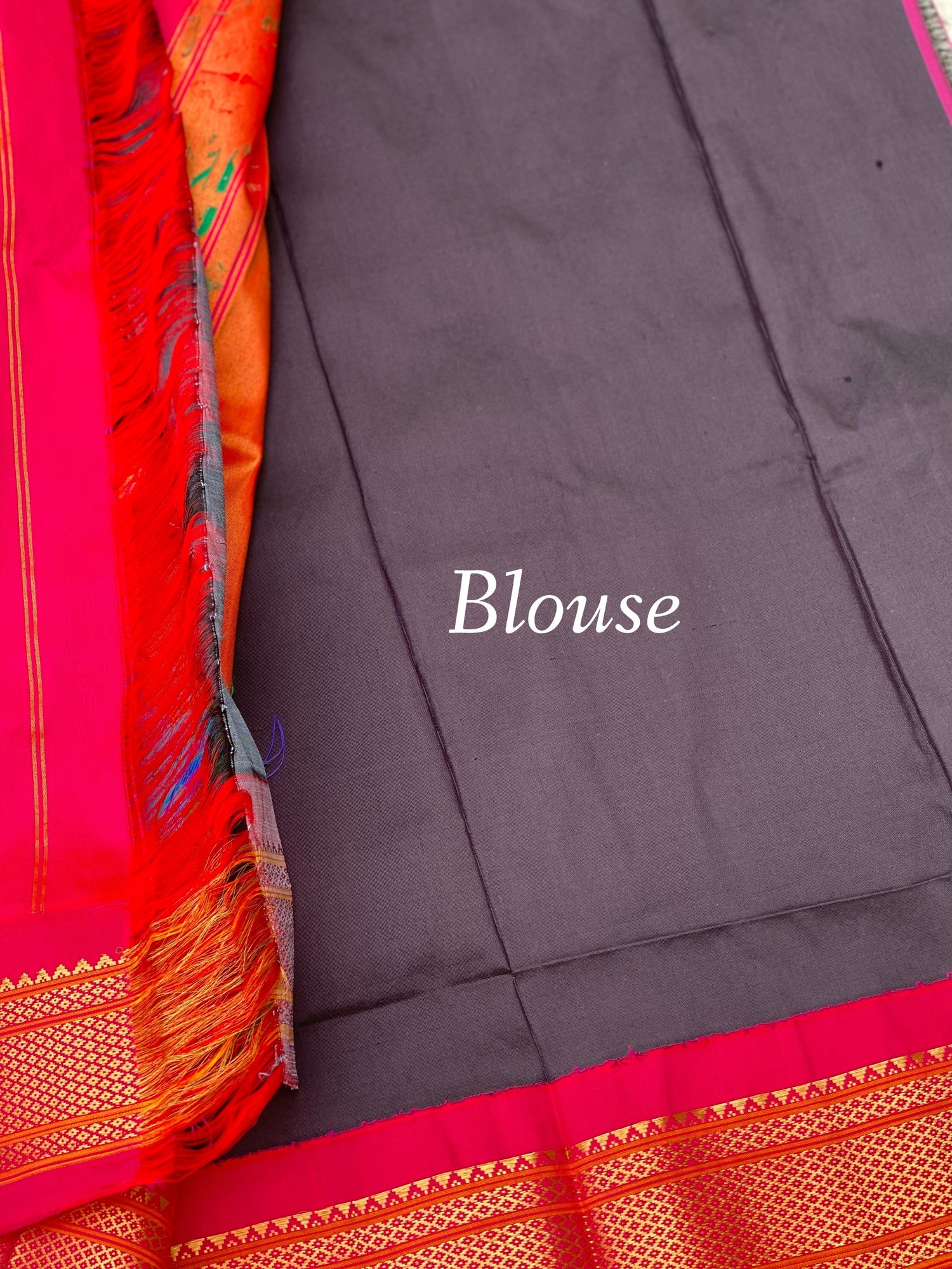 Maharani Paithani Silk saree with meenakari work