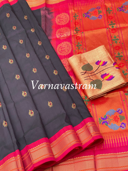 Maharani Paithani Silk saree with meenakari work