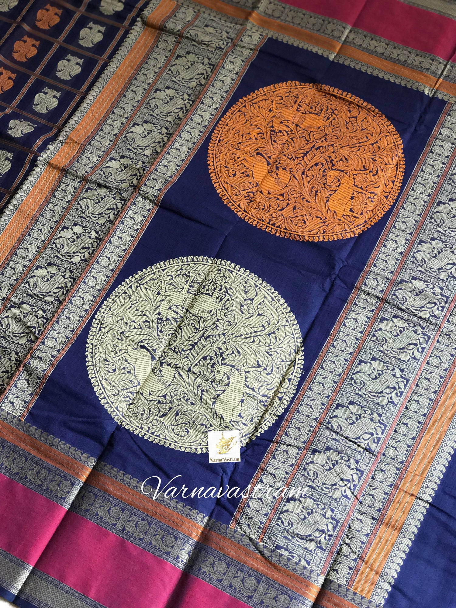 1000 Buttas Gandhaberunda Kanchi Cotton Saree