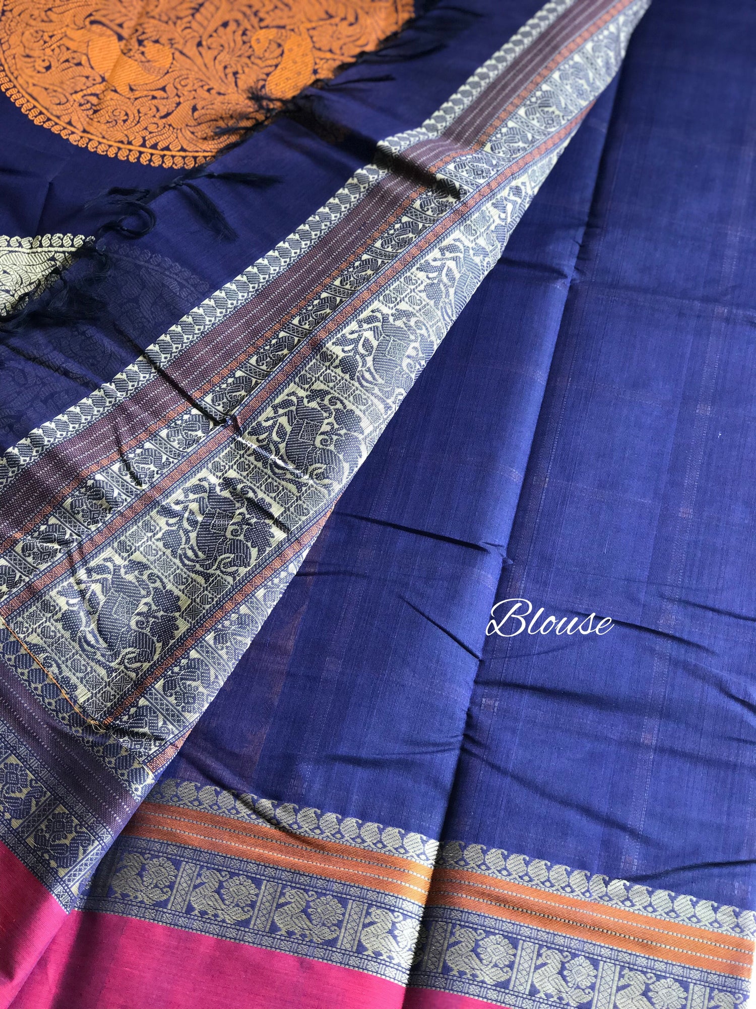 1000 Buttas Gandhaberunda Kanchi Cotton Saree