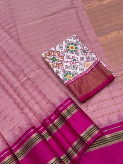 Handspun and handwoven ponduru Khadhi cotton saree