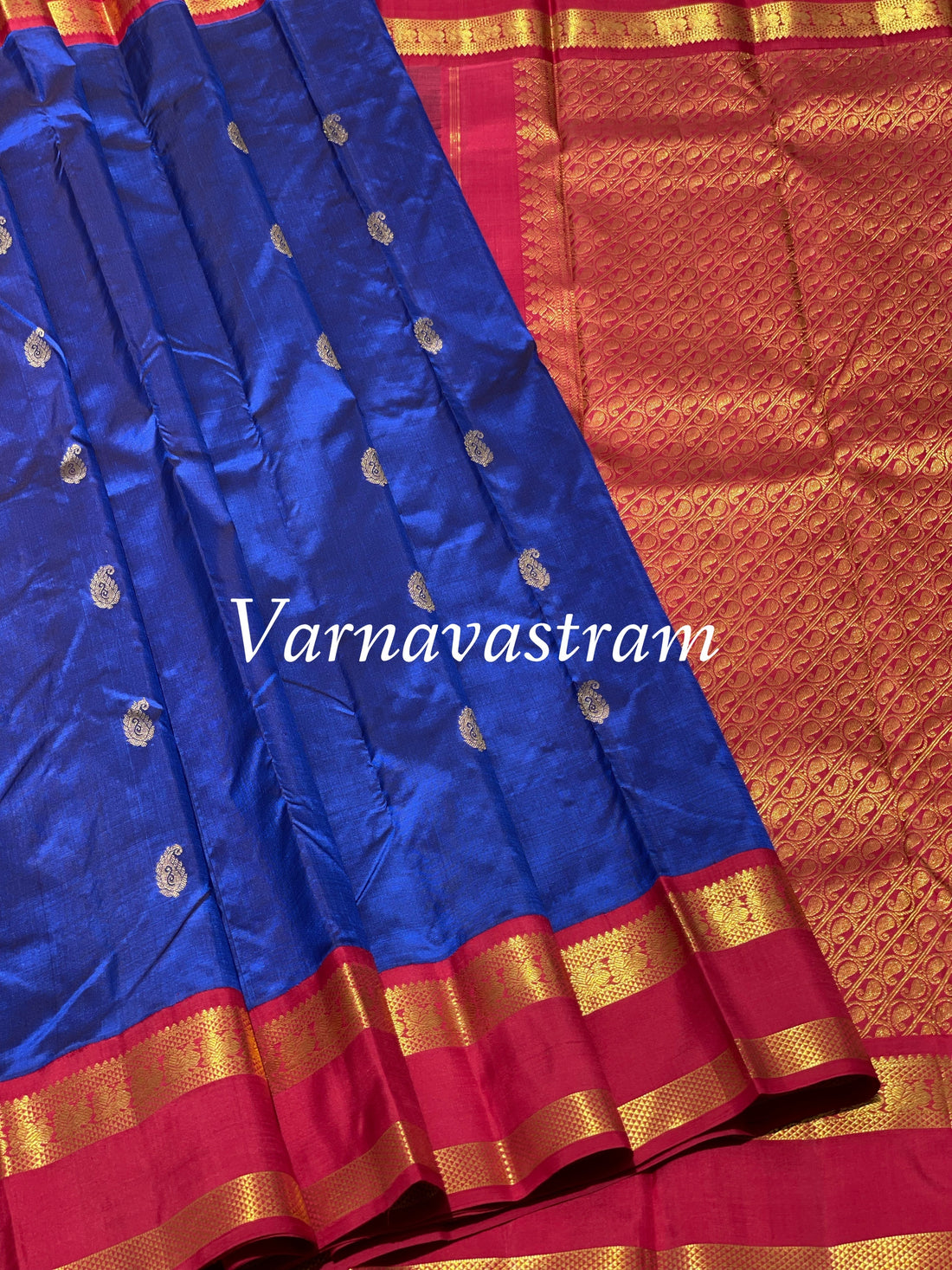 Korvai Silk Kanchivaram With Araimadam Pattern Weave Border In Traditional Style Saree