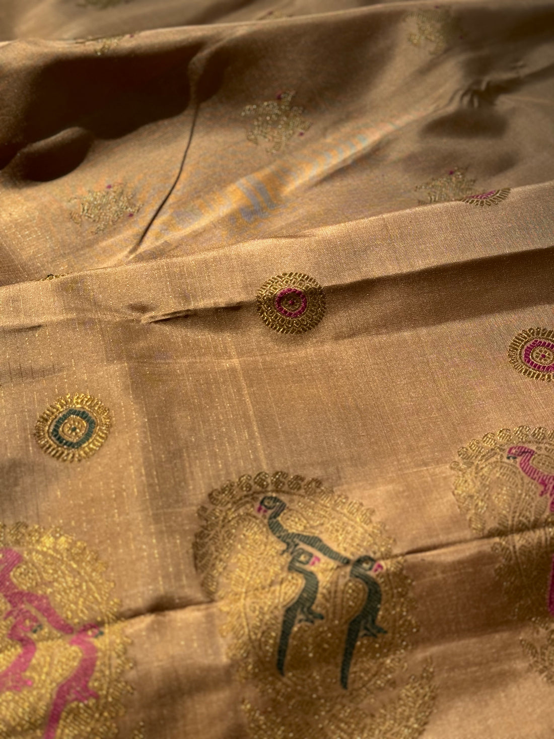 CLIENT’S Instalments pay link 1 of 5 - The most opulent and the celebrated weave in natural dyed fawn gold shade kanchivaram silk saree