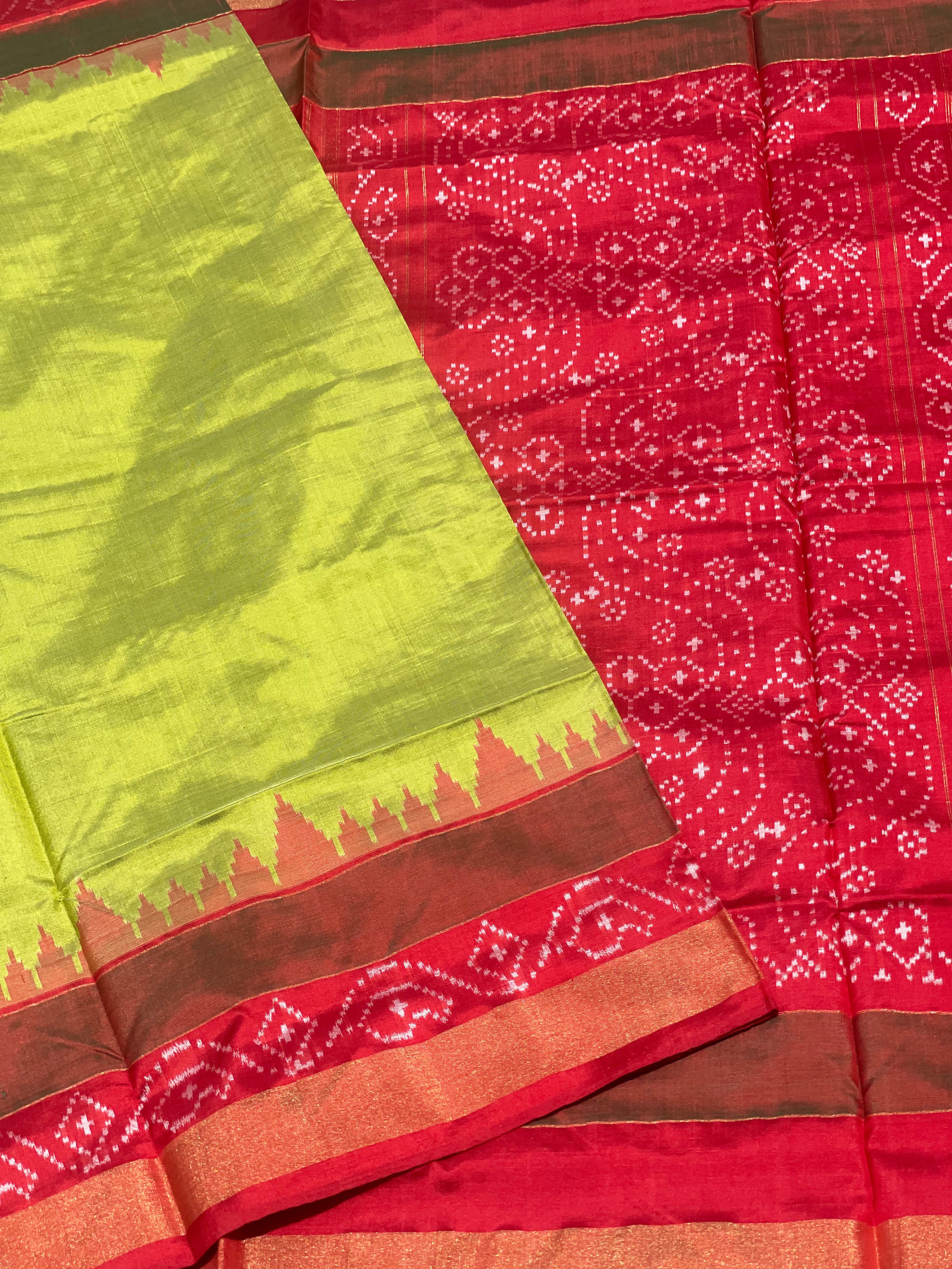 Tussar by mulberry silk Ikkat saree