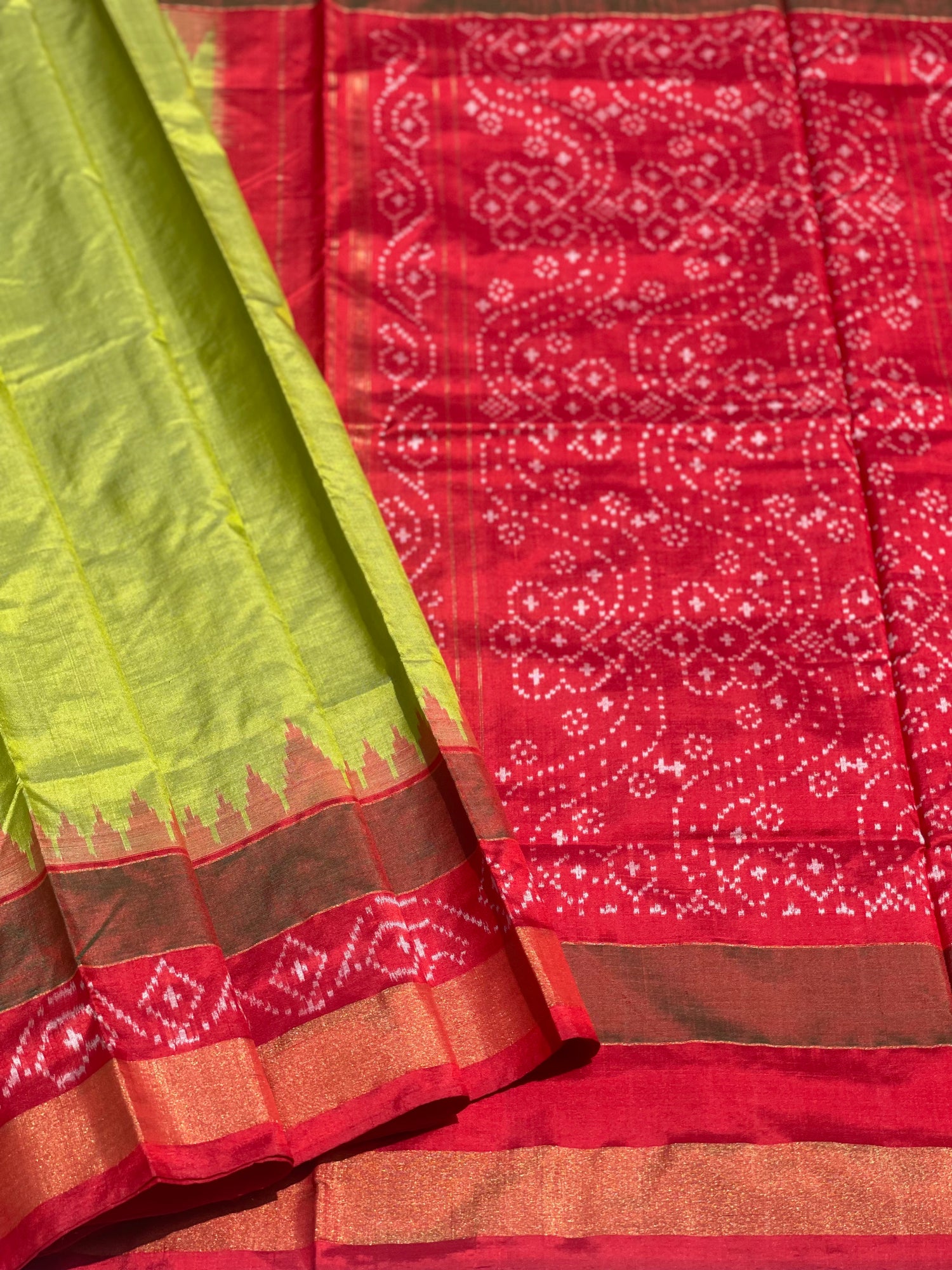 Tussar by mulberry silk Ikkat saree