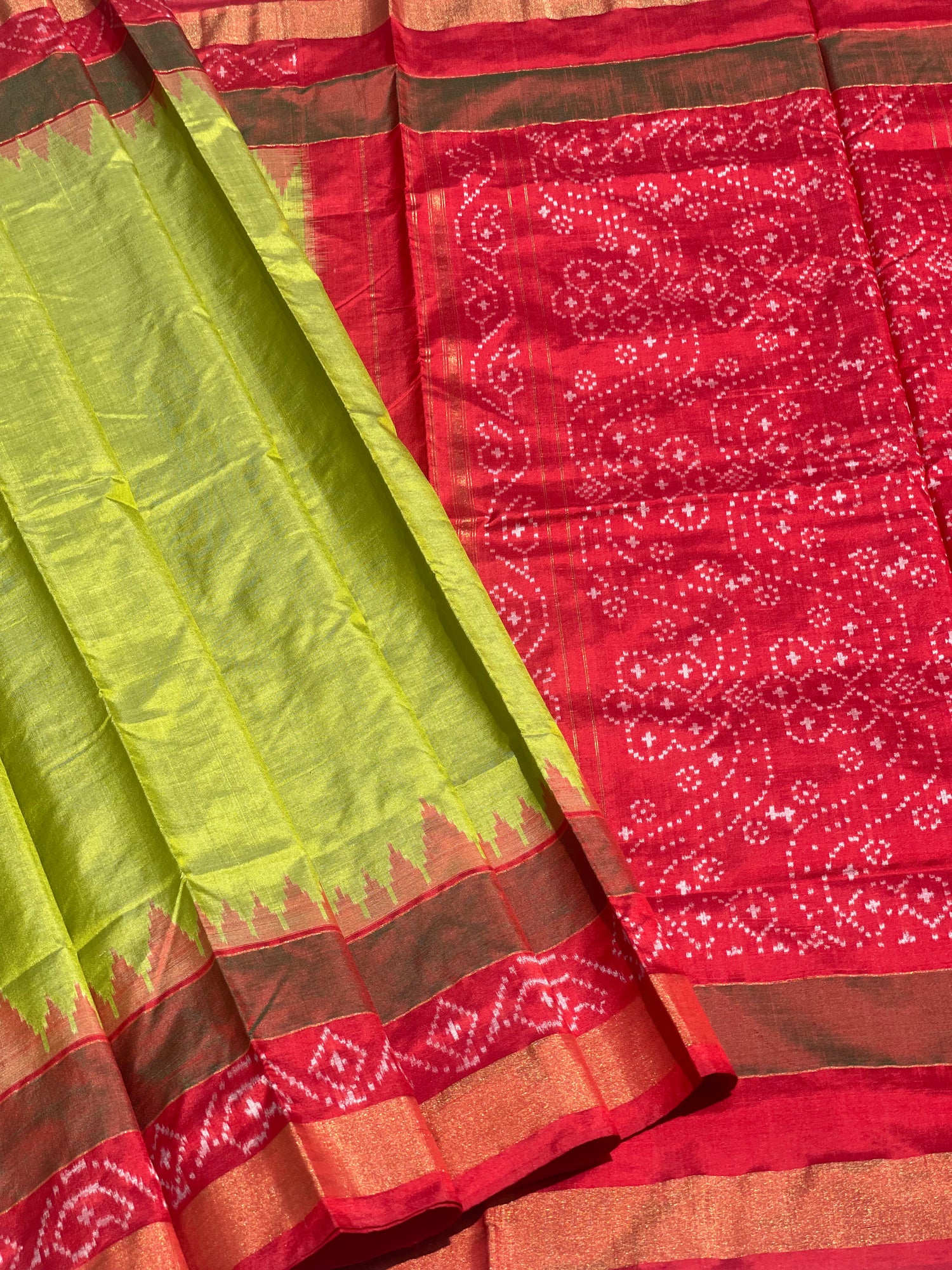 Tussar by mulberry silk Ikkat saree