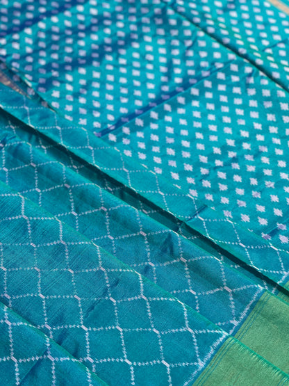 Tussar by Mulberry Silk Ikkat Saree