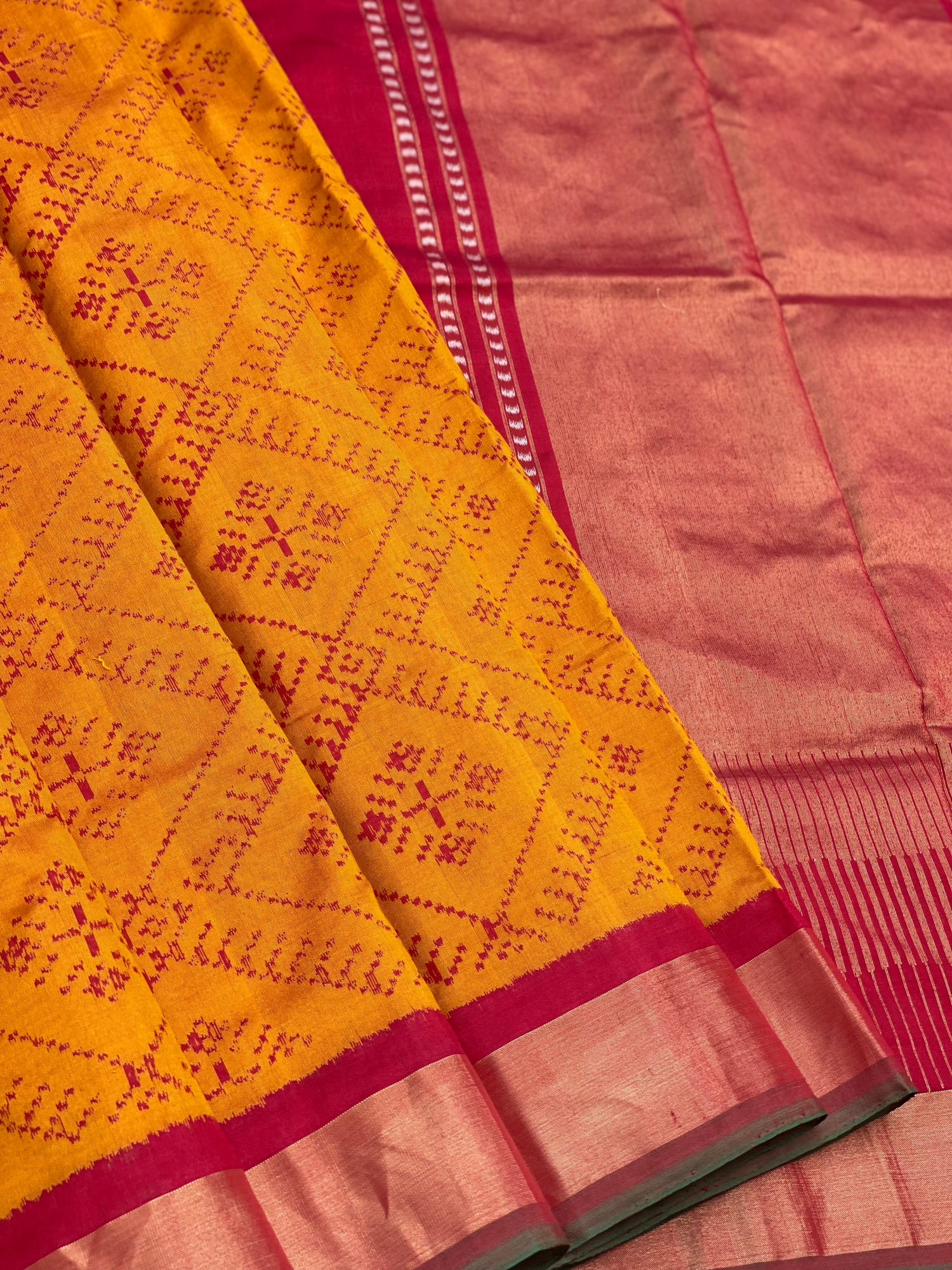 Tussar by Mulberry Silk Ikkat saree