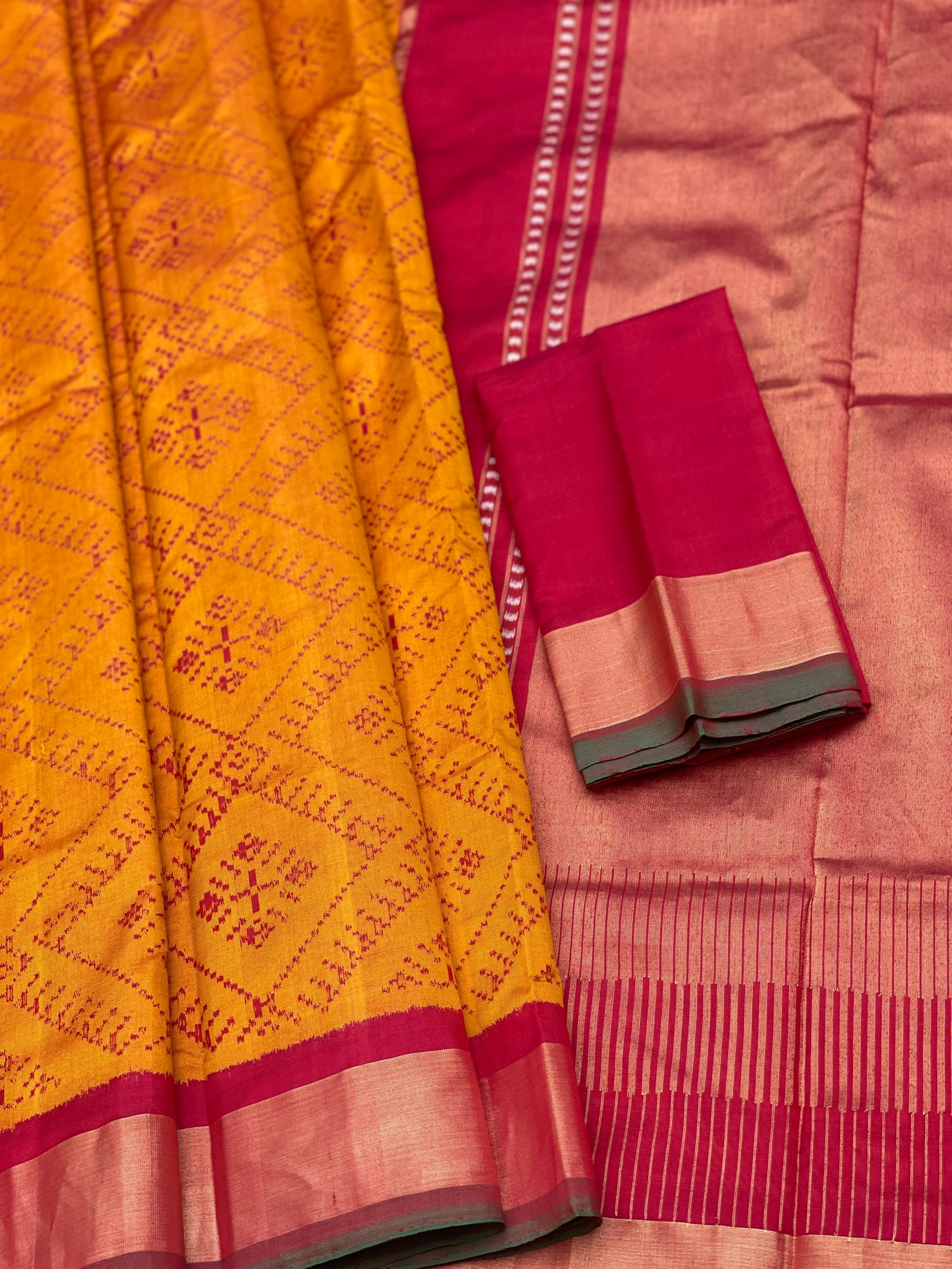 Tussar by Mulberry Silk Ikkat saree