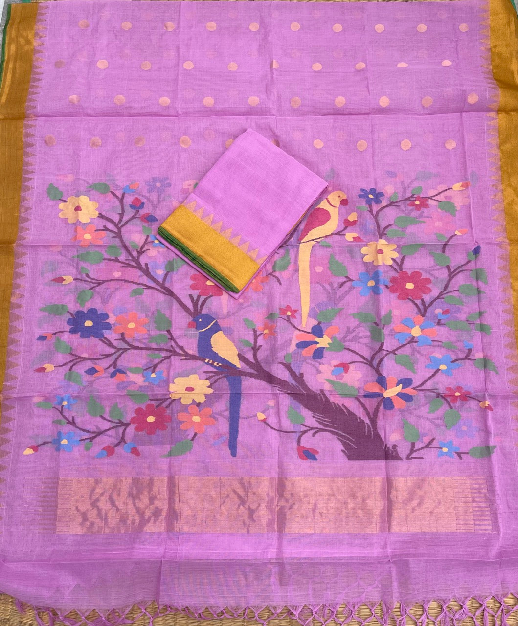 Ponduru Khadi Cotton Jamdani Suit