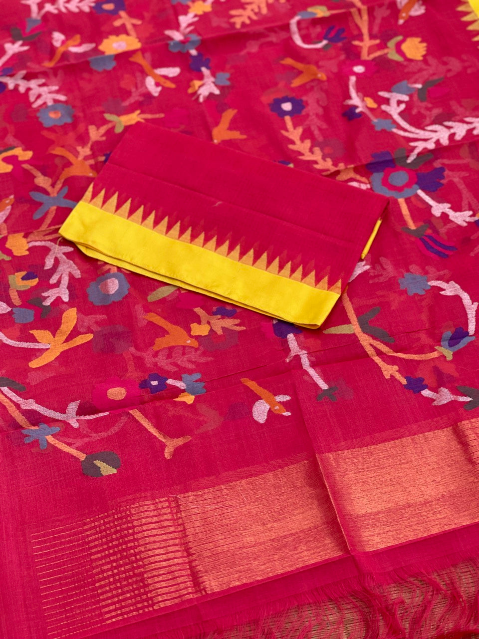 Ponduru Khadi Cotton Jamdani Suit