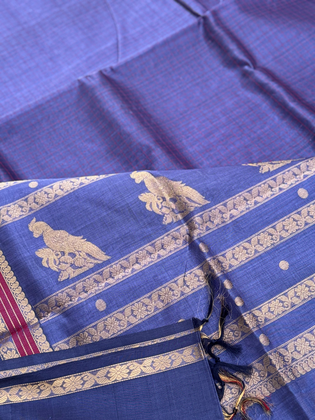 Lakshadeepam Kanchi silk cotton saree in lavender shade zari woven (Copy) (Copy)