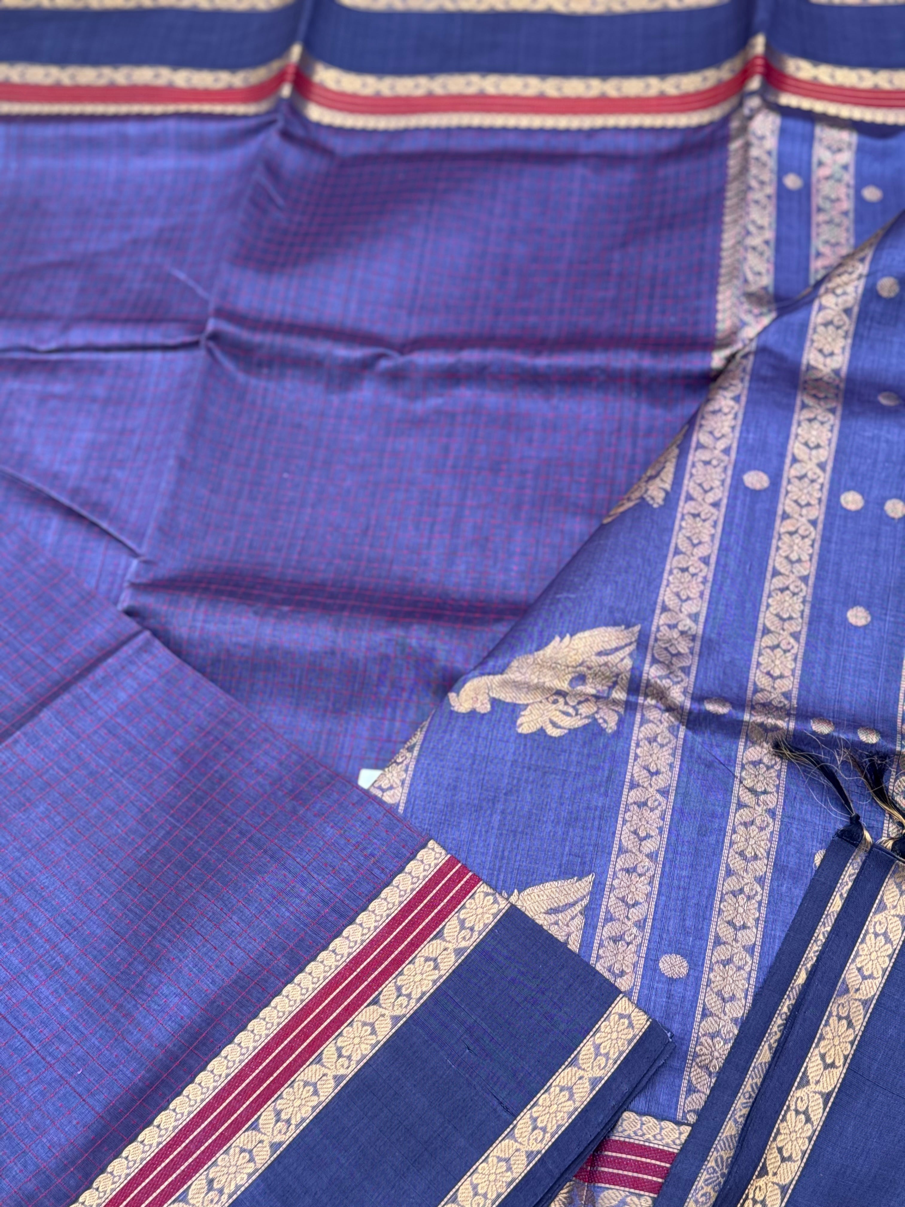 Lakshadeepam Kanchi silk cotton saree in lavender shade zari woven (Copy) (Copy)
