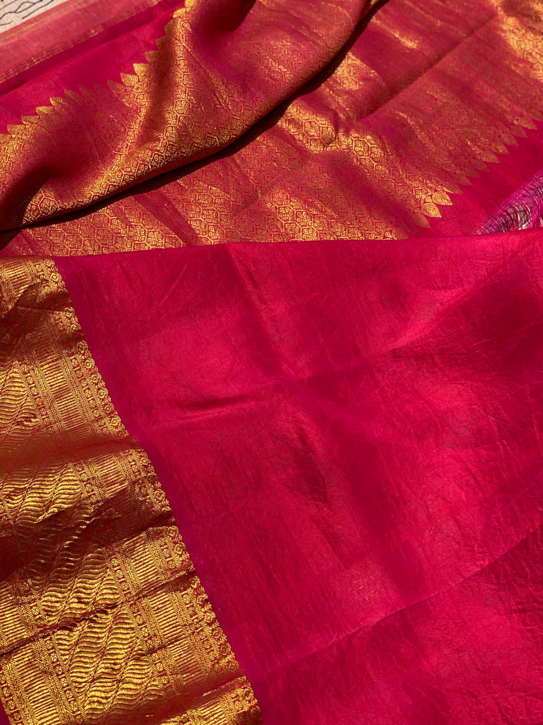 Concept Ashtalakshmi Penkalamkari Kanchivaram silk Saree