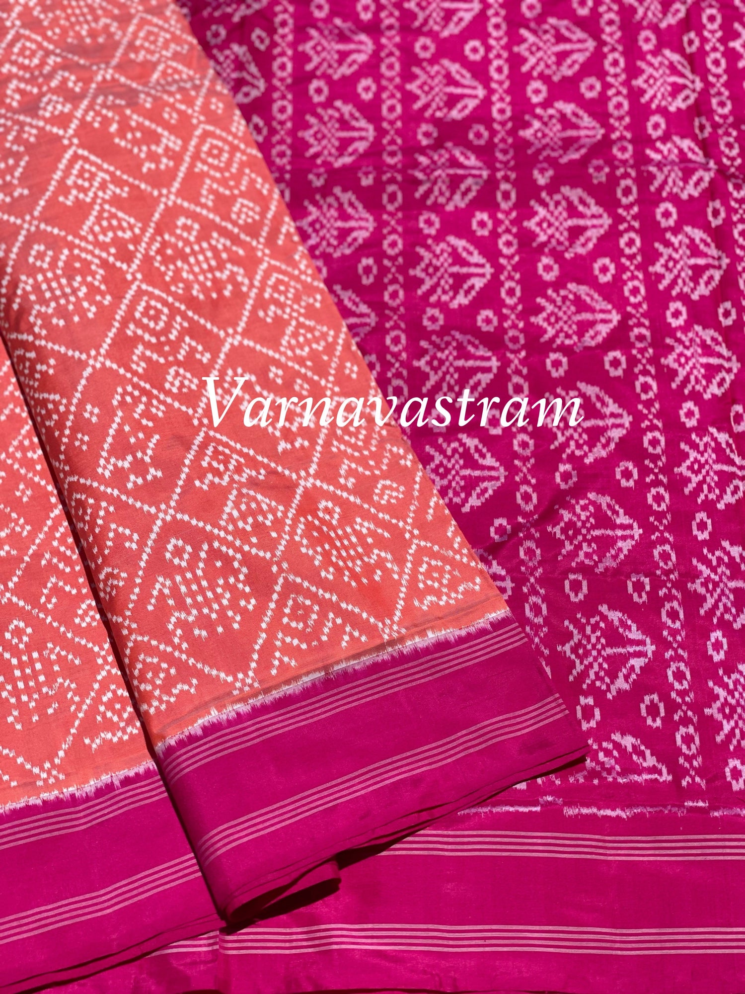 Contemporary Silk Ikkat With Bandhej Inspired Design Saree