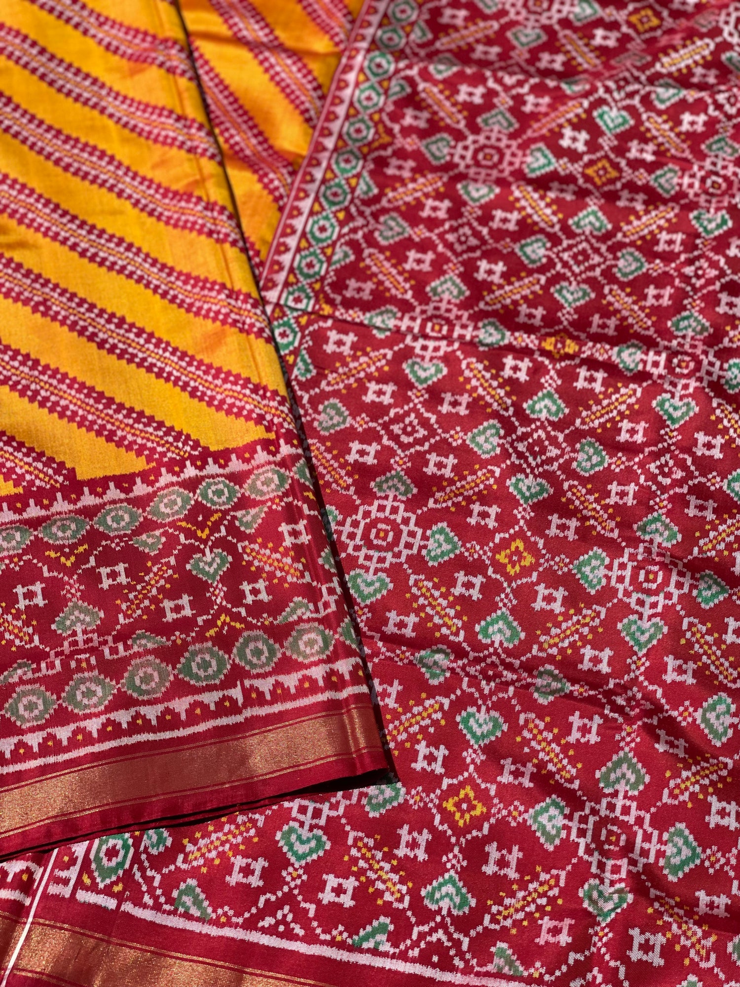 Rajkot Semi Double Ikkat patola silk saree