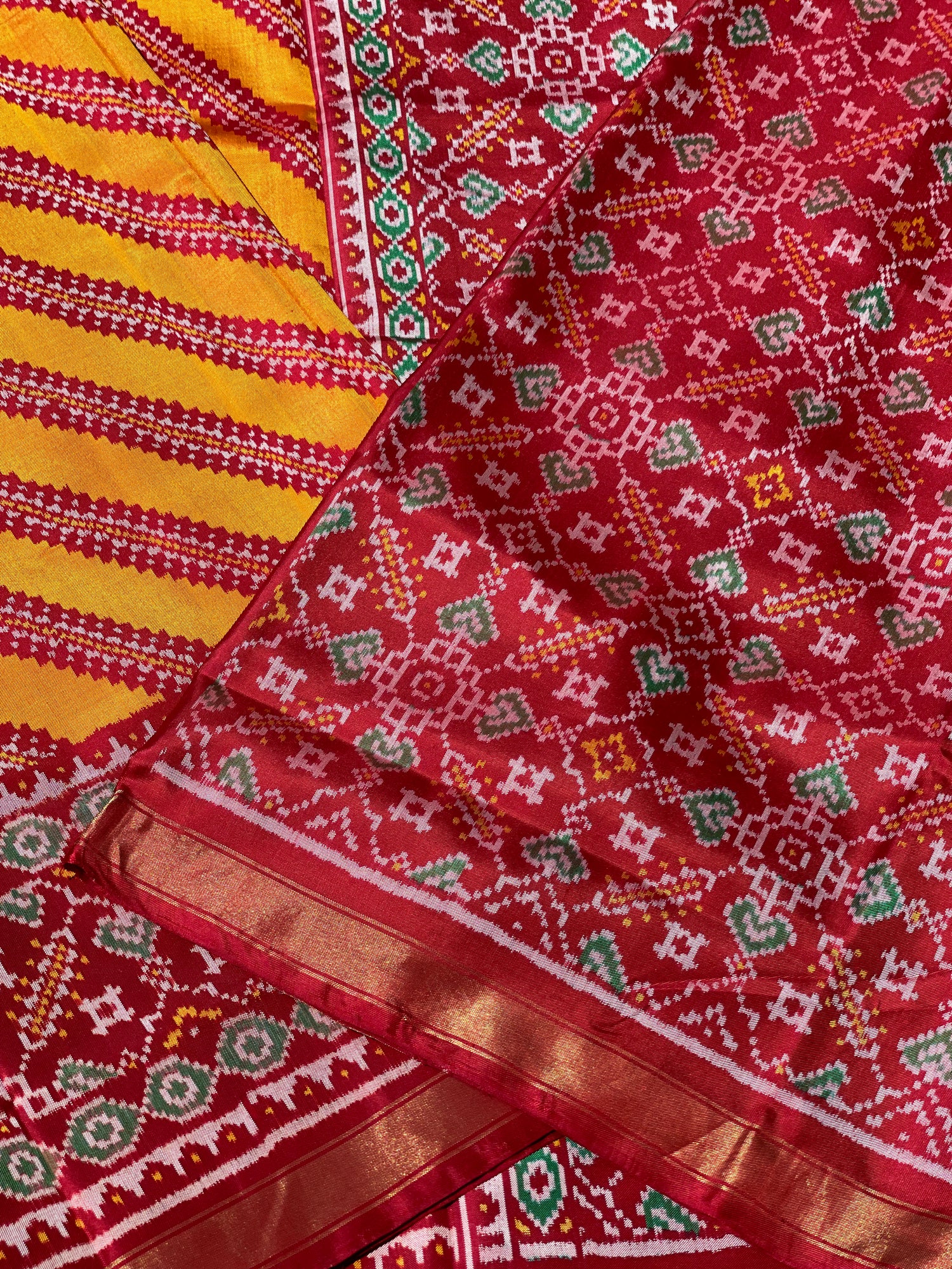 Rajkot Semi Double Ikkat patola silk saree