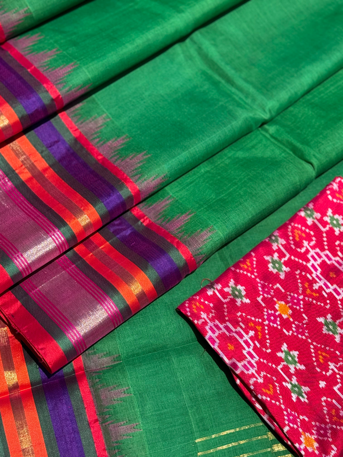 Handspun and handwoven ponduru Khadhi cotton saree