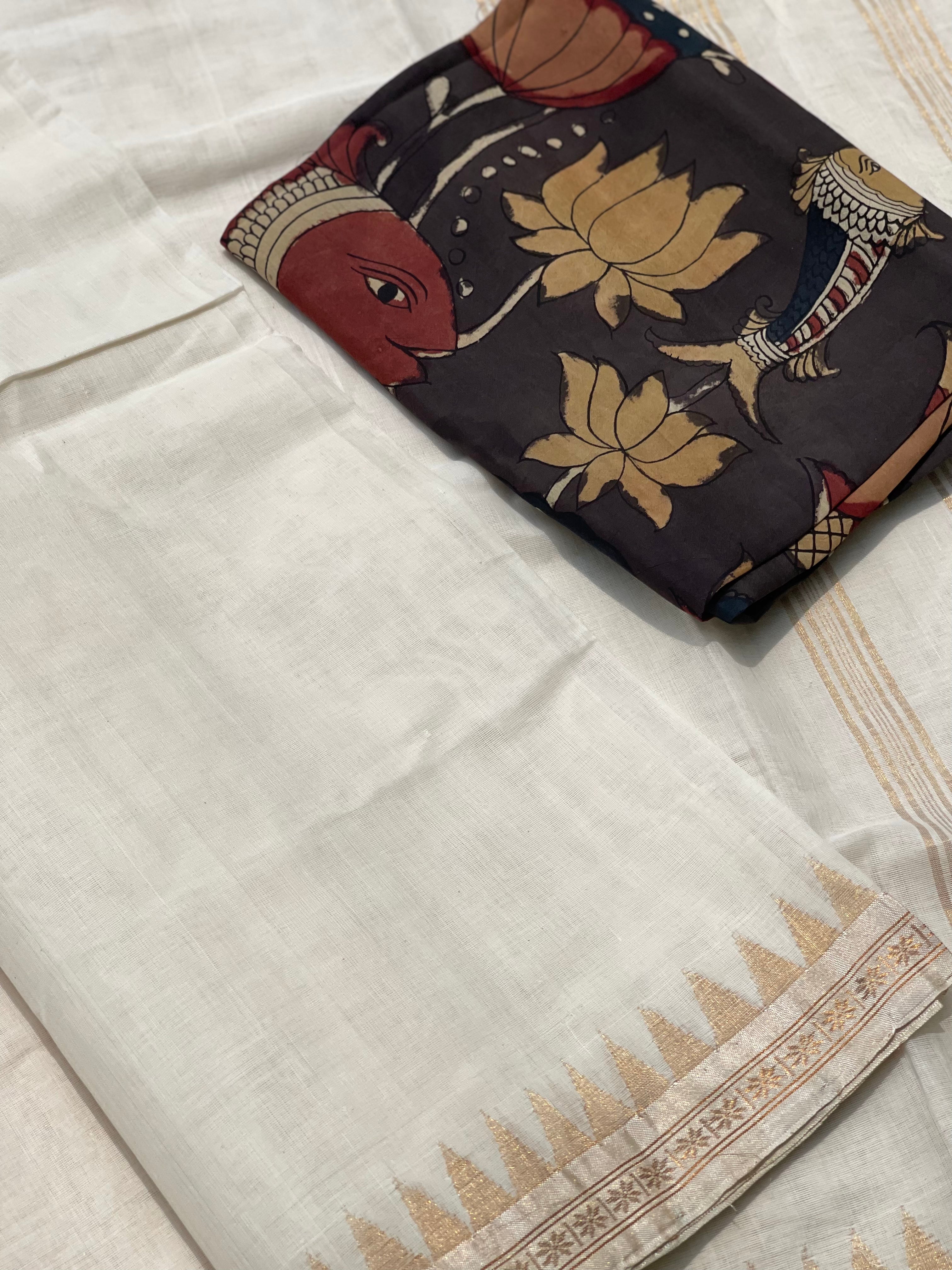 Handspun Khadi Cotton Saree