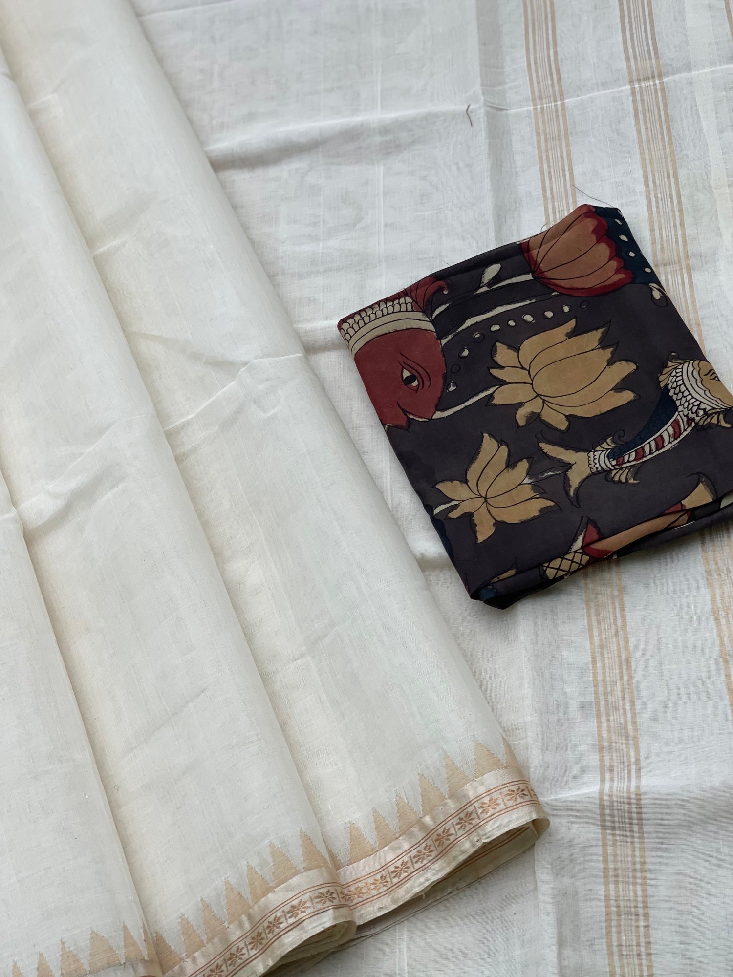 Handspun Khadi Cotton Saree