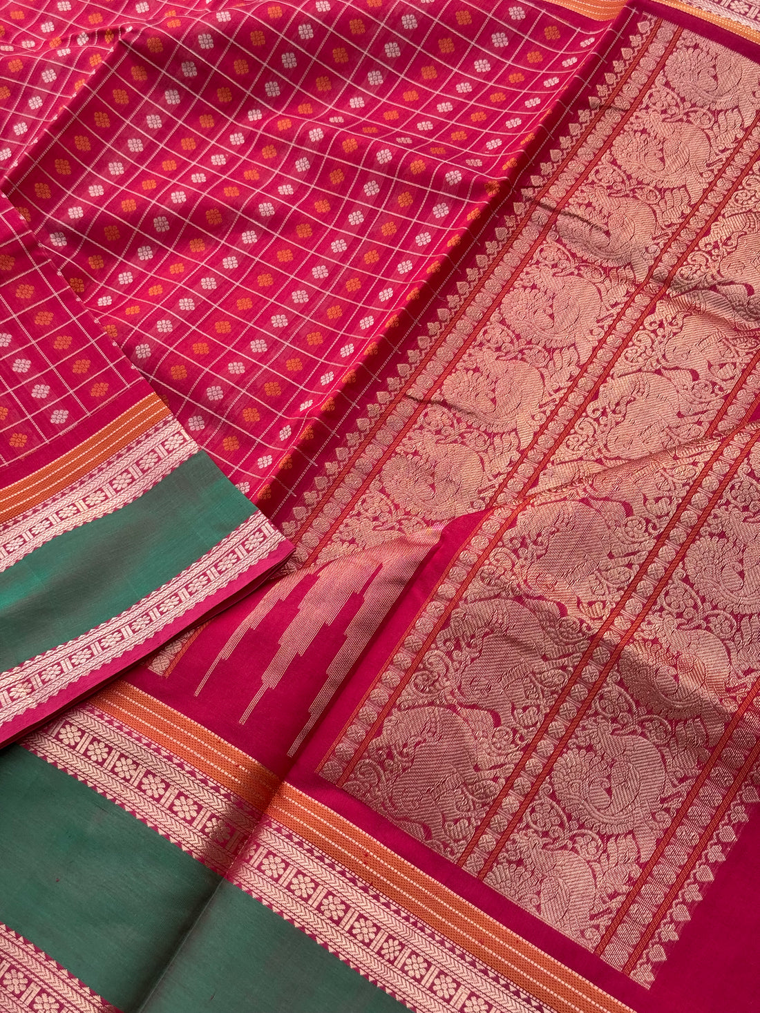 1000 buttas Kanchi Silk Cotton Saree