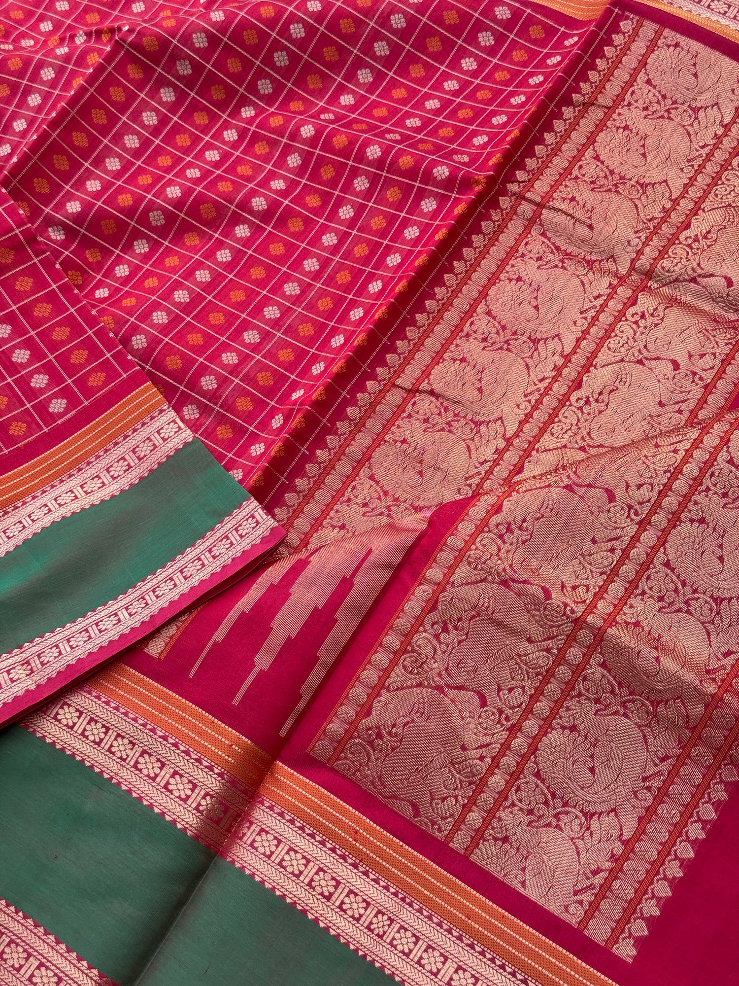 1000 buttas Kanchi Silk Cotton Saree