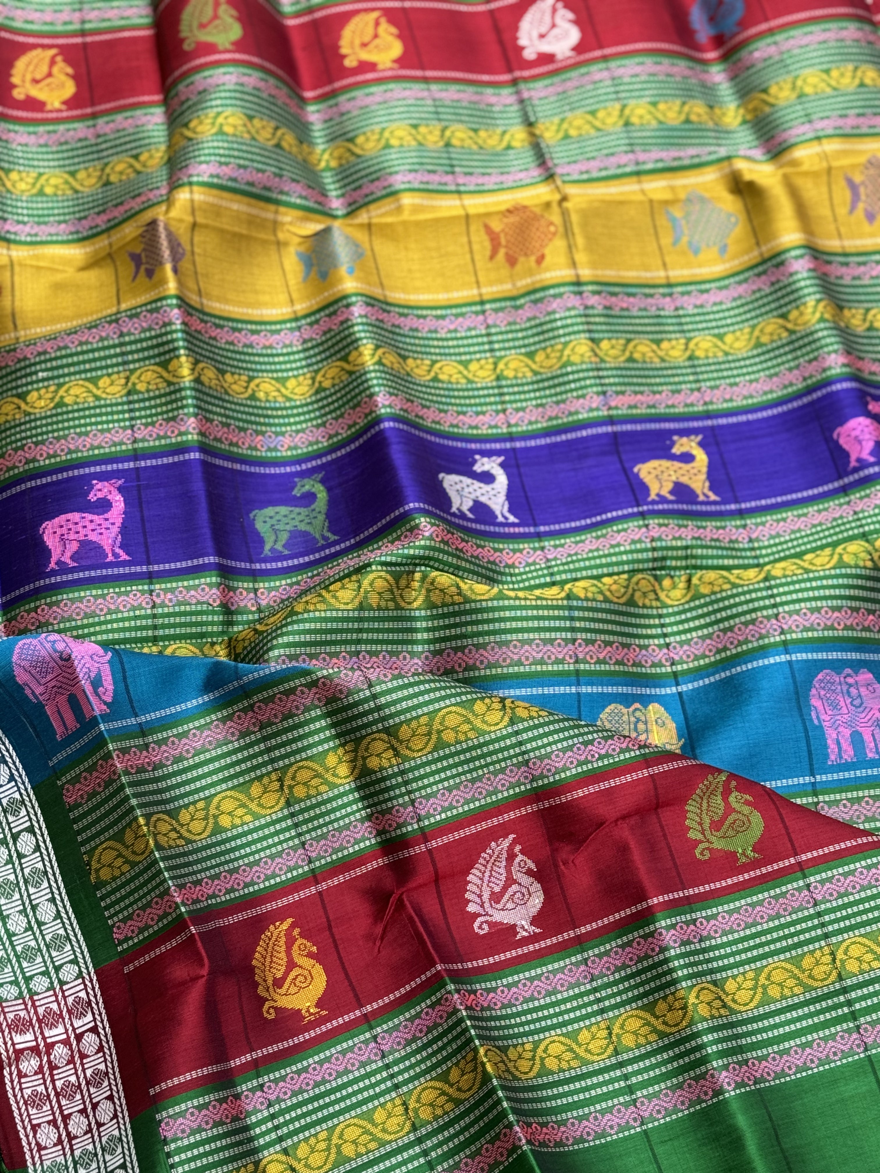 An elegant Berhampuri patta Silk saree from Odisha