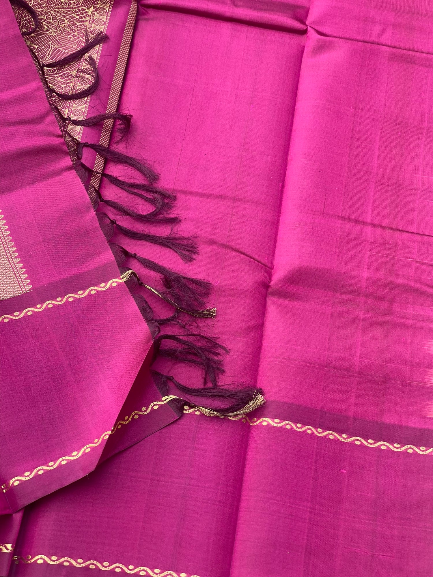 Threadwork Kanchivaram Silk Saree With Neli Veldhari And Rettapettu Border