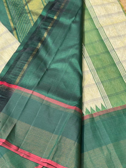 Linen by MulberrySilk Korvai Kanchivaram Silk Saree