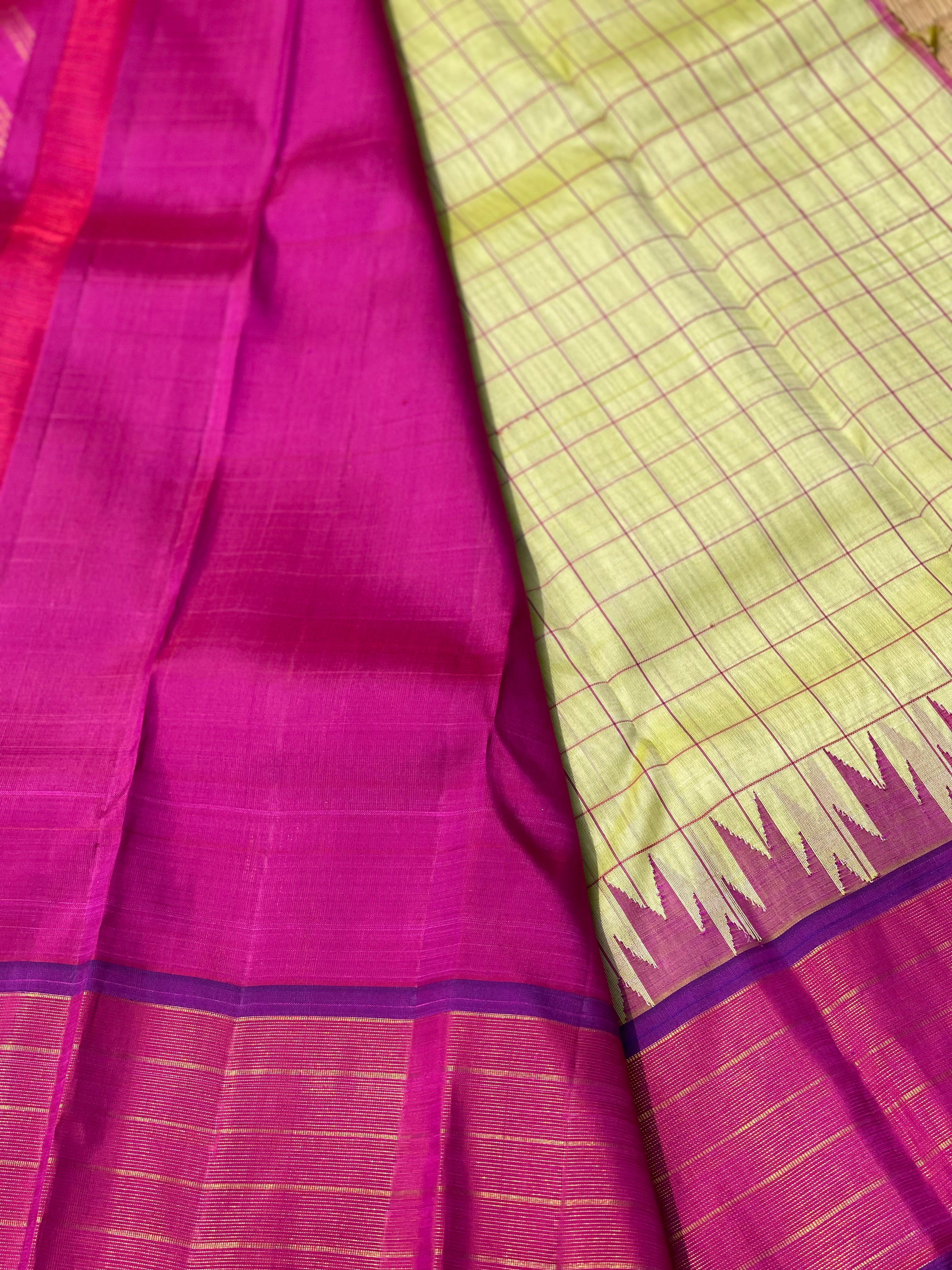 Linen By Mulberry Silk Korvai Kanchivaram silk saree