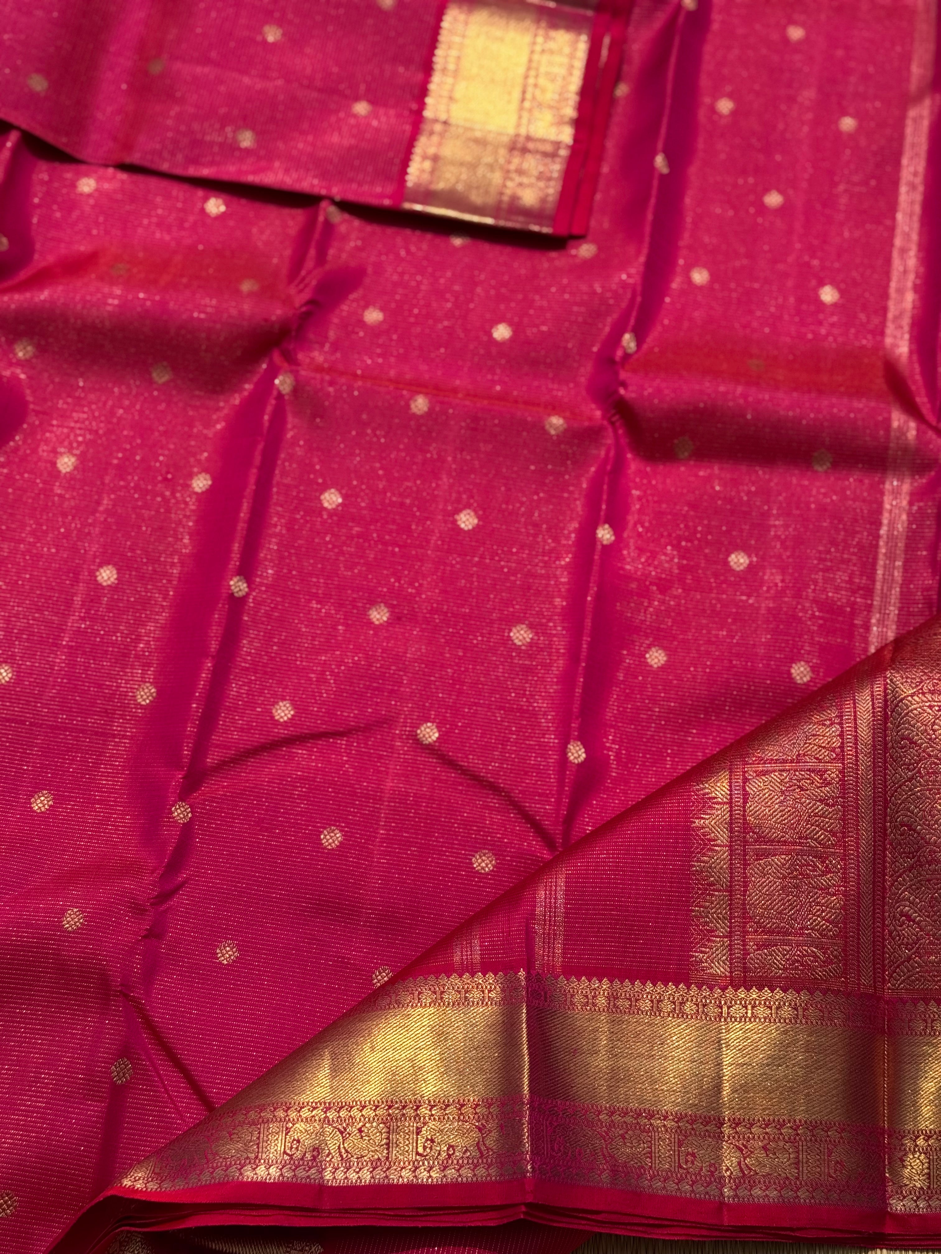 Client payment link - An exquisite masterpiece vairaoosi kanchivaram silk in rose pink